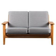 Midcentury Scandinavian Two Seater Sofa by Hans Wegner