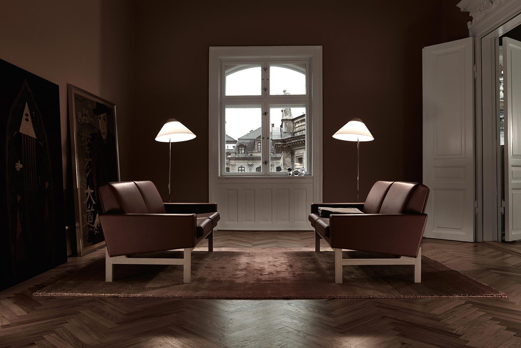 Mid-Century moderno Hans Wegner GE-34 Poltrona, Oak in vendita