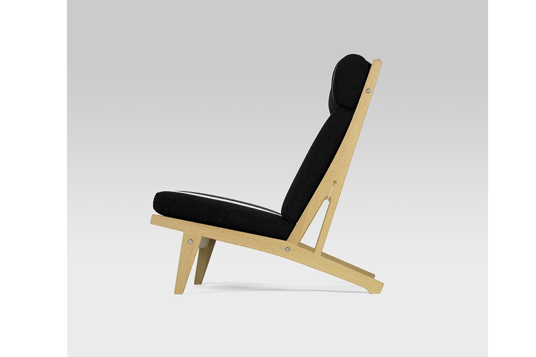 Designed in 1969 by Hans Wegner, the 375A lounge chair pairs clean lines with remarkable craftsmanship. The chair is handcrafted at GETAMA’s factory in Gedsted, Denmark by skilled cabinetmakers using traditional Scandinavian techniques.

Available