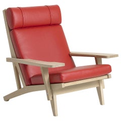 Hans Wegner GE-375 Lounge Chair w/ Arms - Stained Oak