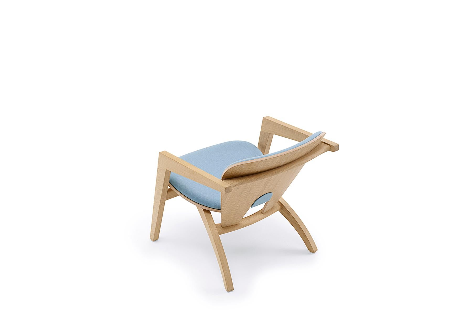Hans Wegner GE-460 Schmetterling-Loungesessel, Eiche (Unglasiert) im Angebot
