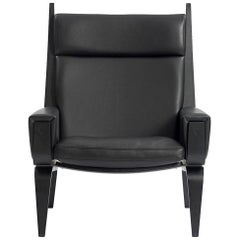 Hans Wegner GE-501A Loungesessel, gebeizte Eiche