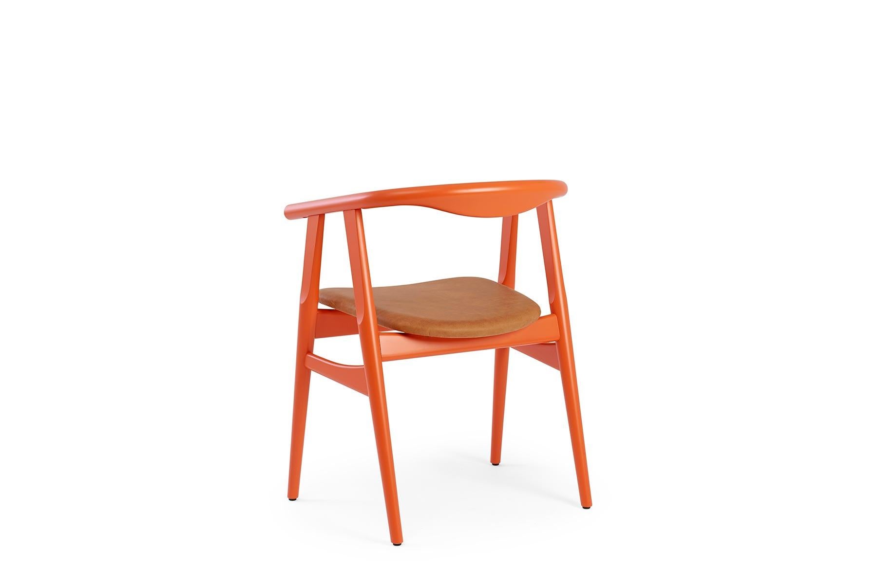 Sedia da pranzo Hans Wegner GE-525, Faggio laccato in vendita 1