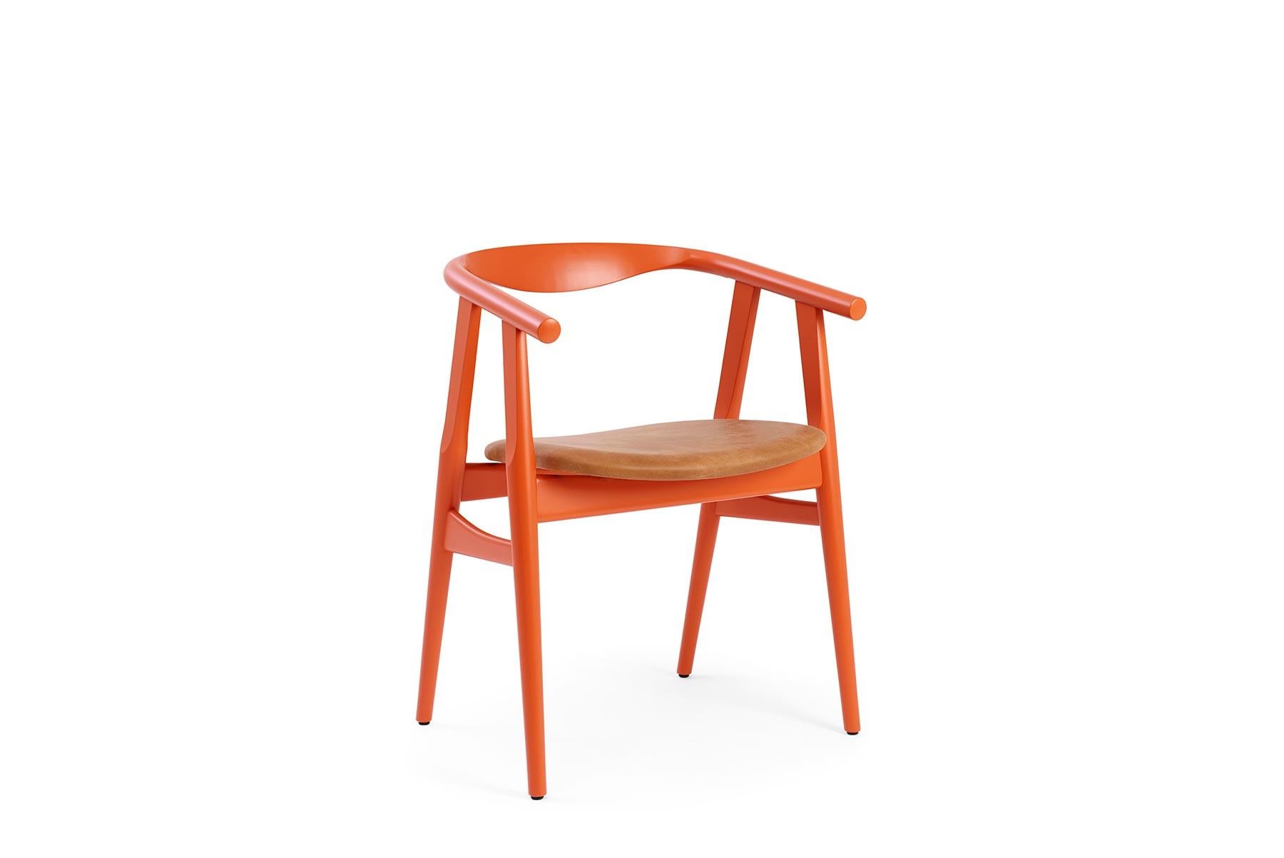 Contemporary Hans Wegner GE-525 Dining Chair, Lacquered Oak For Sale