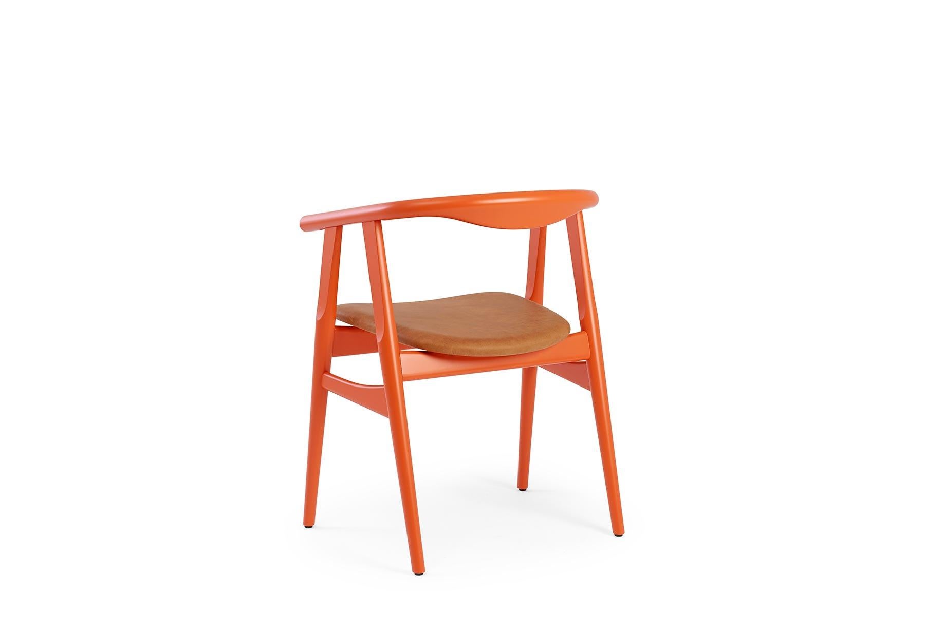 Hans Wegner GE-525 Dining Chair, Lacquered Oak For Sale 2