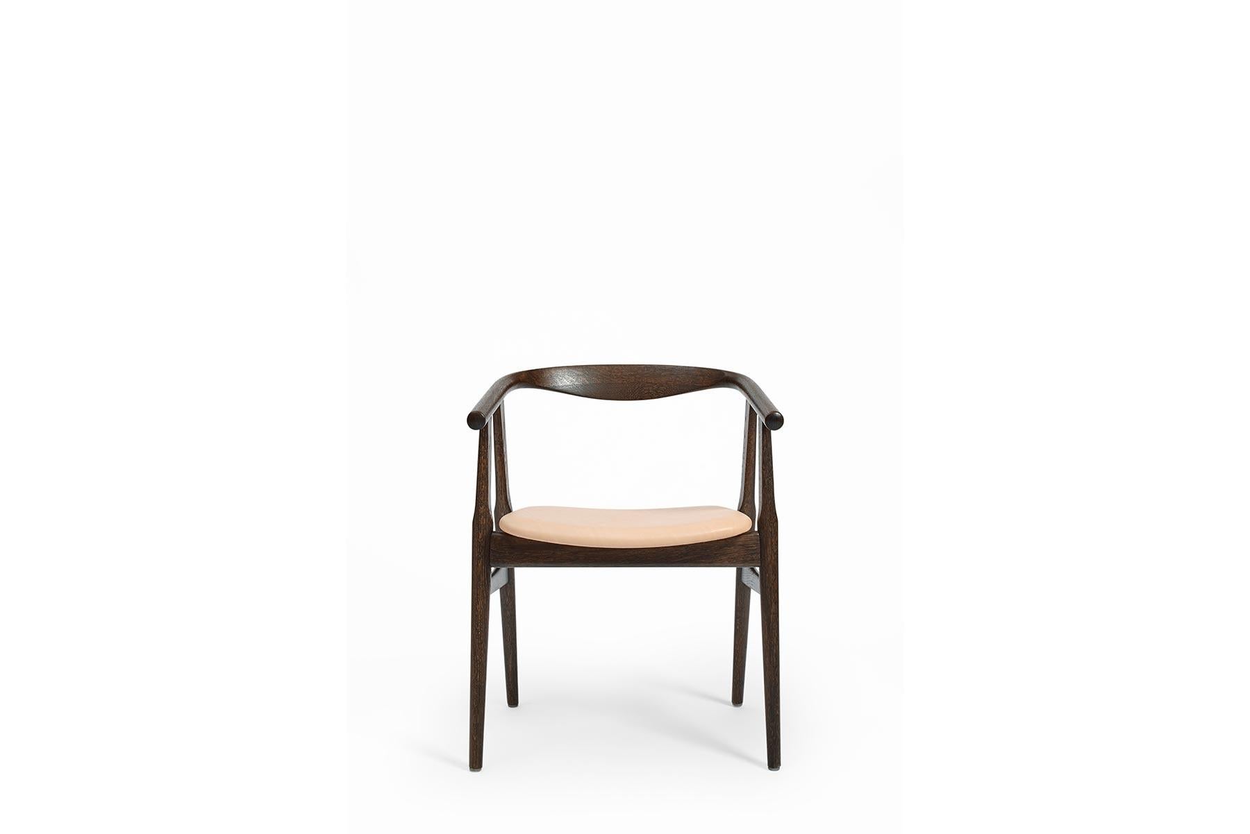 Sedia da pranzo Hans Wegner GE-525, Faggio tinto in vendita 1