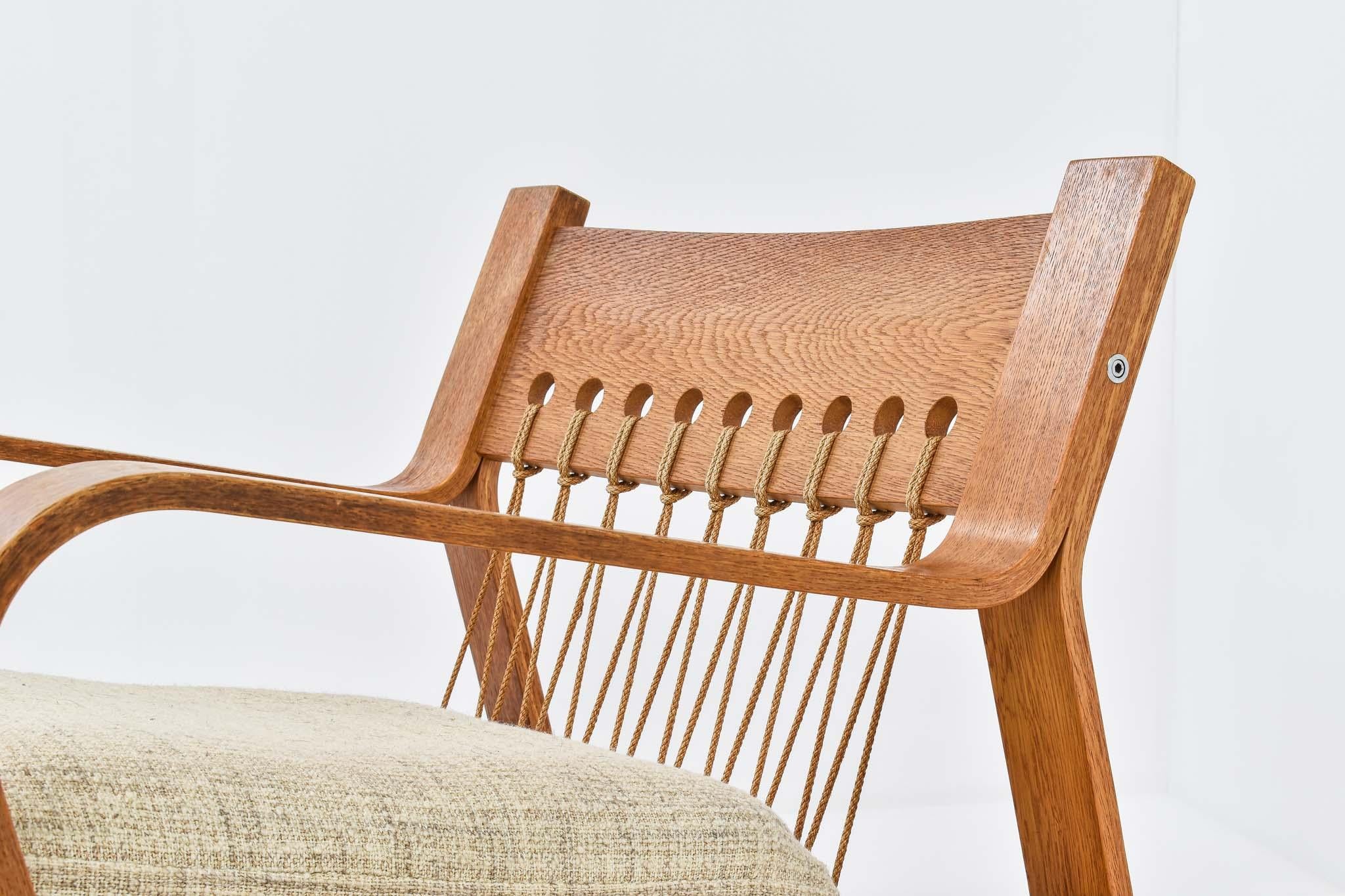 Fabric Danish Lounge Chair by Hans Wegner for GETAMA, model 'GE 671'