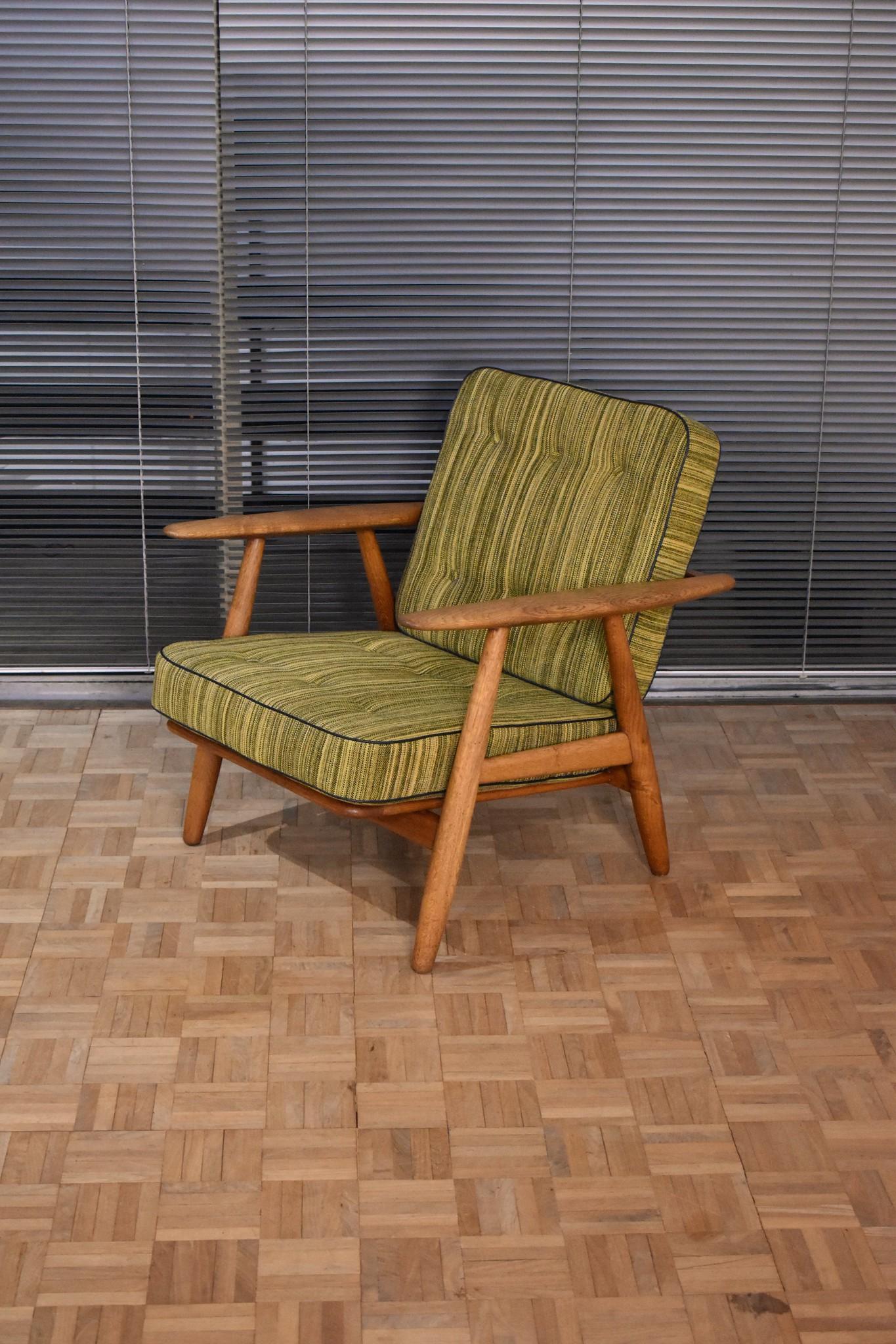 Danish Hans Wegner GE240 Cigar Chair with Original Upholstery