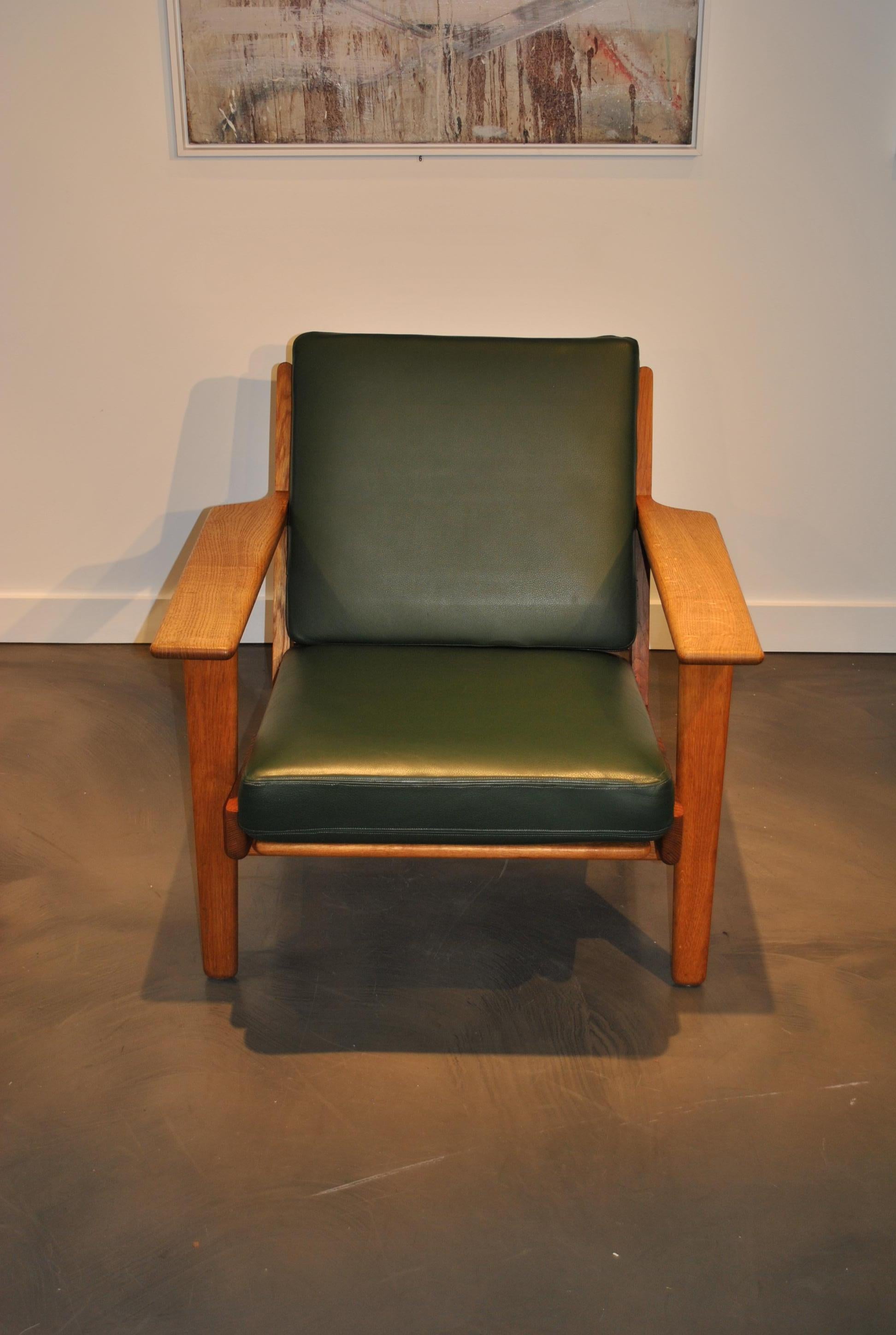 Mid-Century Modern Hans Wegner GE290 Lounge Chair, Original, 1950s