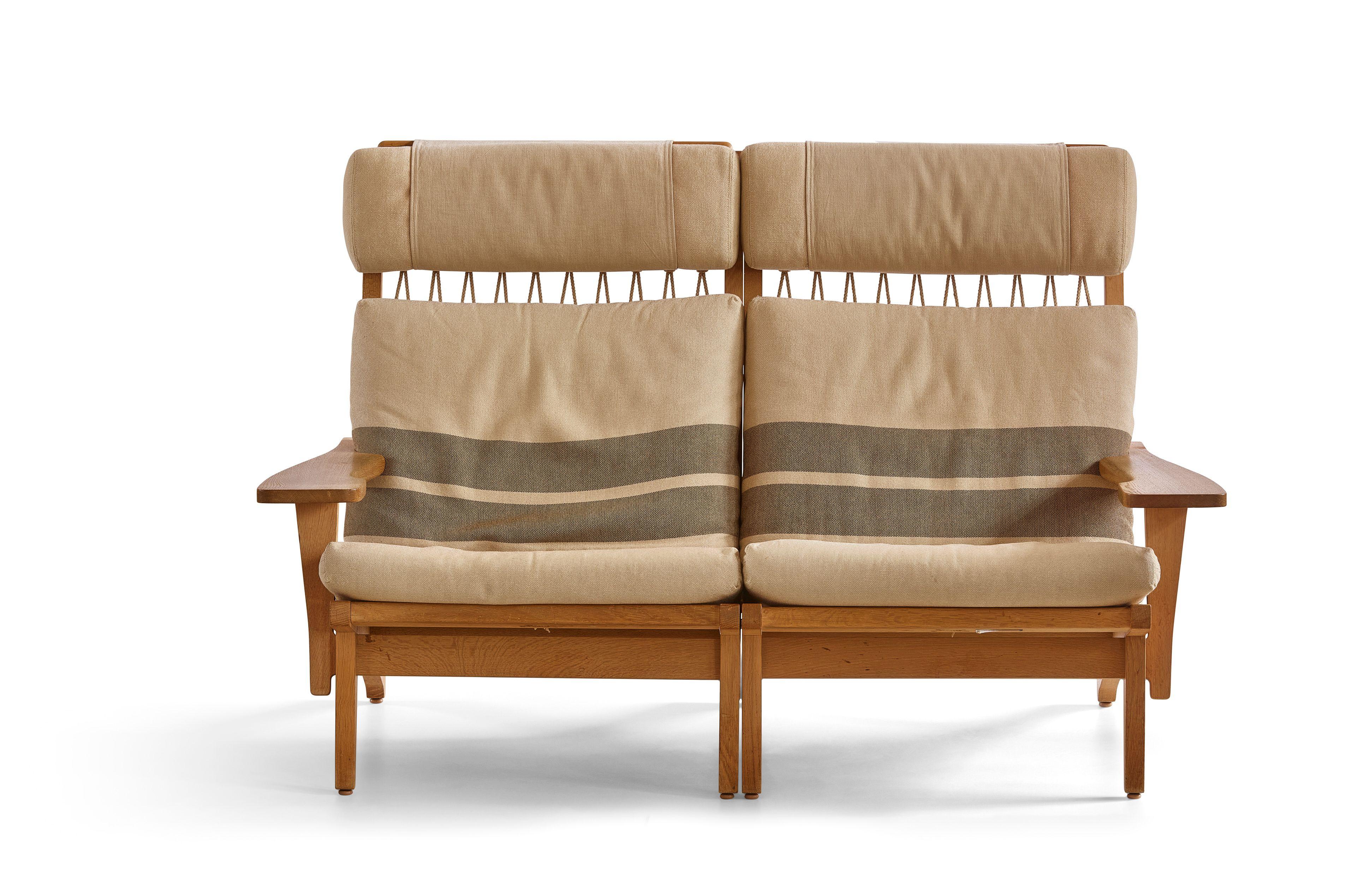 Sofá convertible Hans Wegner Getama 375 en roble macizo Moderno de mediados de siglo en venta