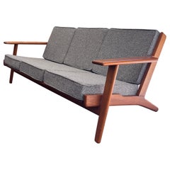 Hans wegner getama ge290 teak danish mid century modern sofa