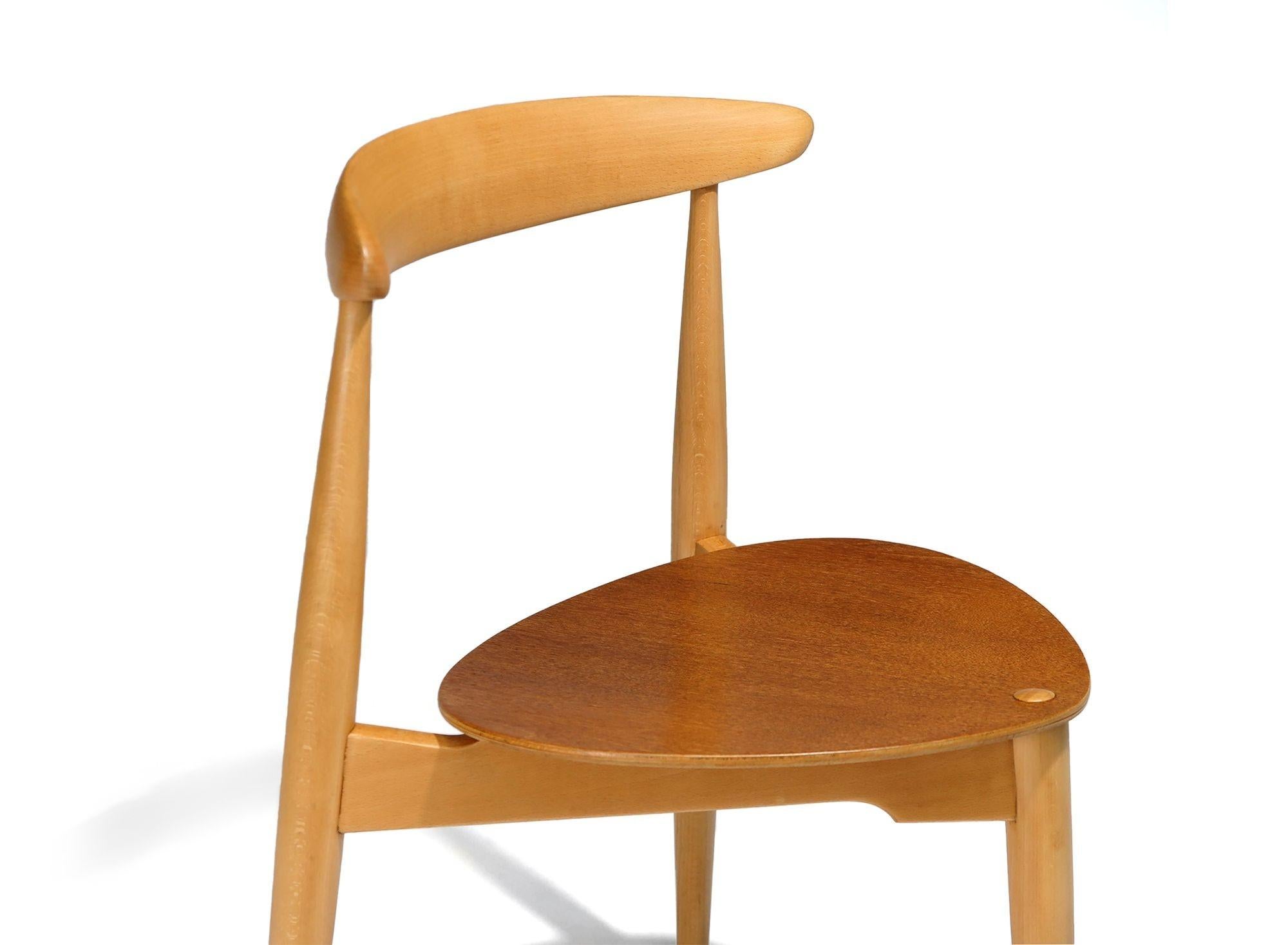 Danish Hans Wegner Heart Dining Chairs FH 4103 For Sale