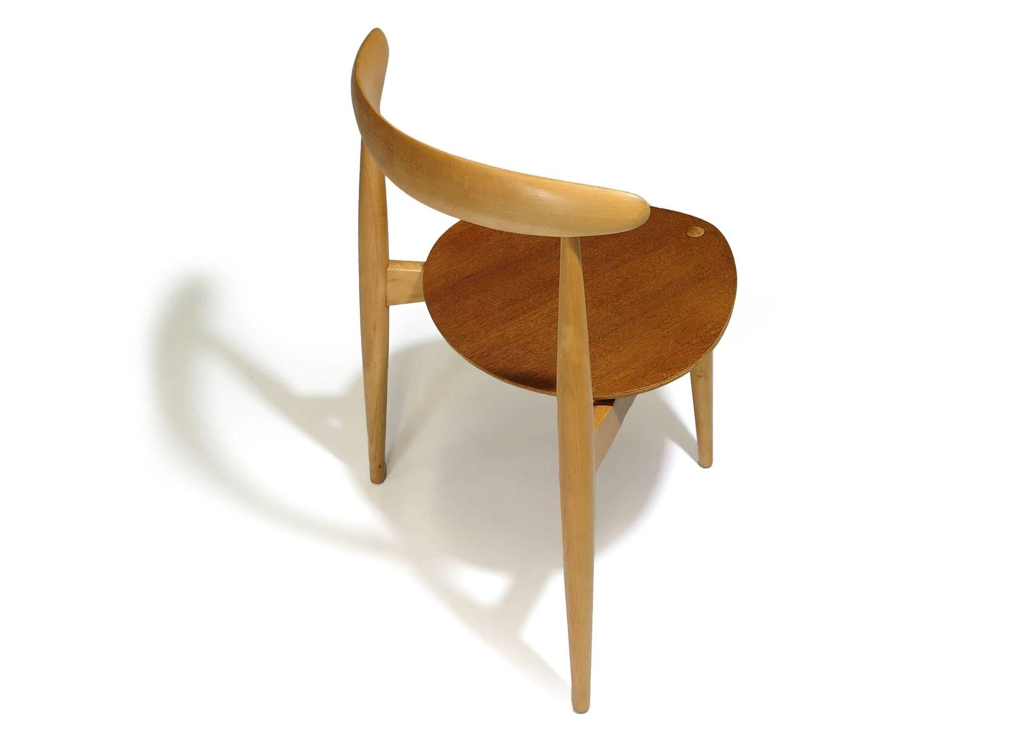 20th Century Hans Wegner Heart Dining Chairs FH 4103 For Sale