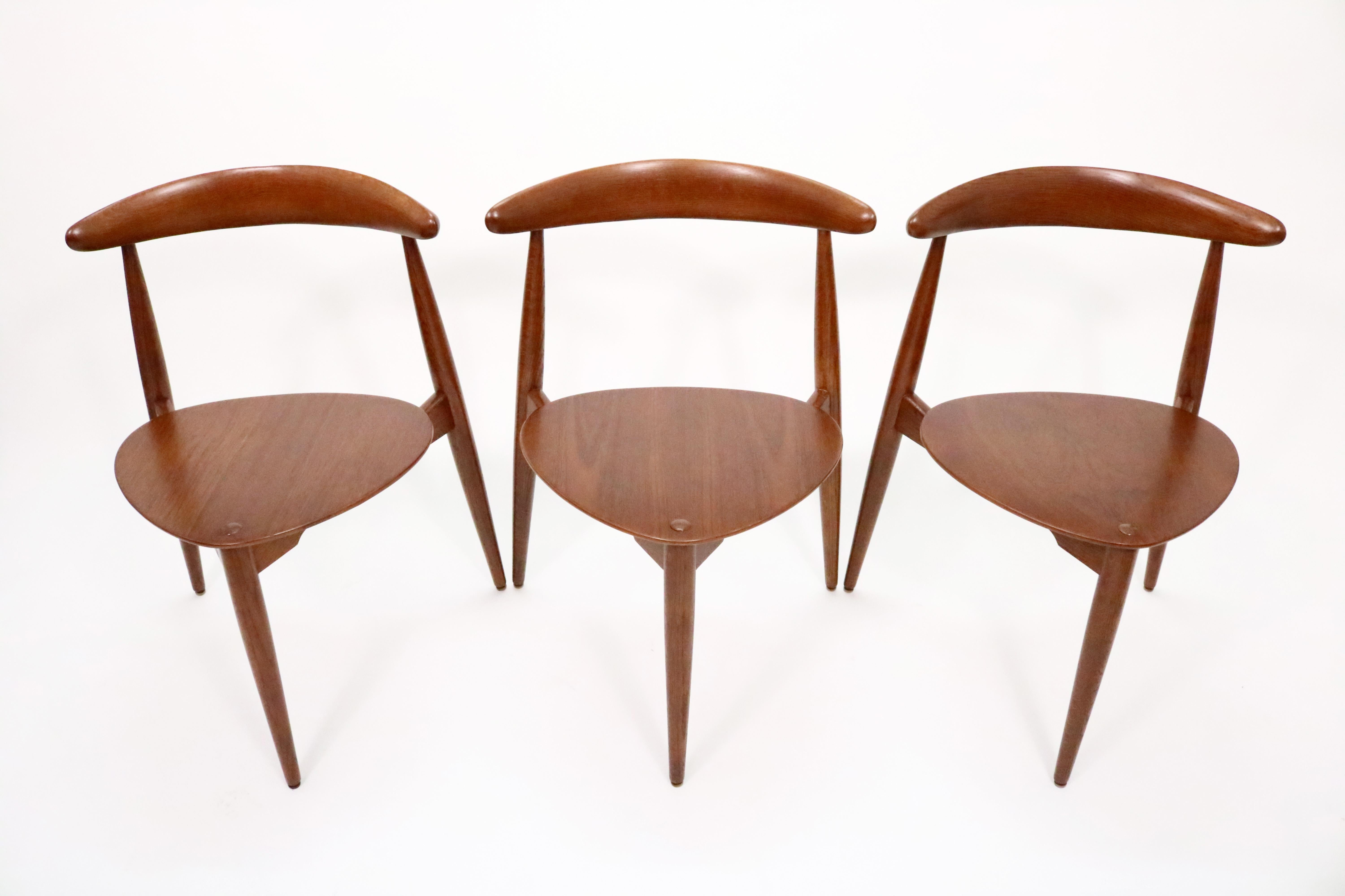 Hans Wegner Heart Dining Set For Fritz Hansen in Teak 2