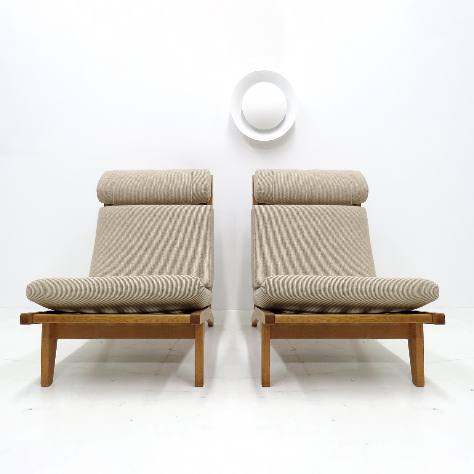 Hans Wegner, Loungesessel mit hoher Rückenlehne, Modell GE-375, 1960 (Skandinavische Moderne) im Angebot
