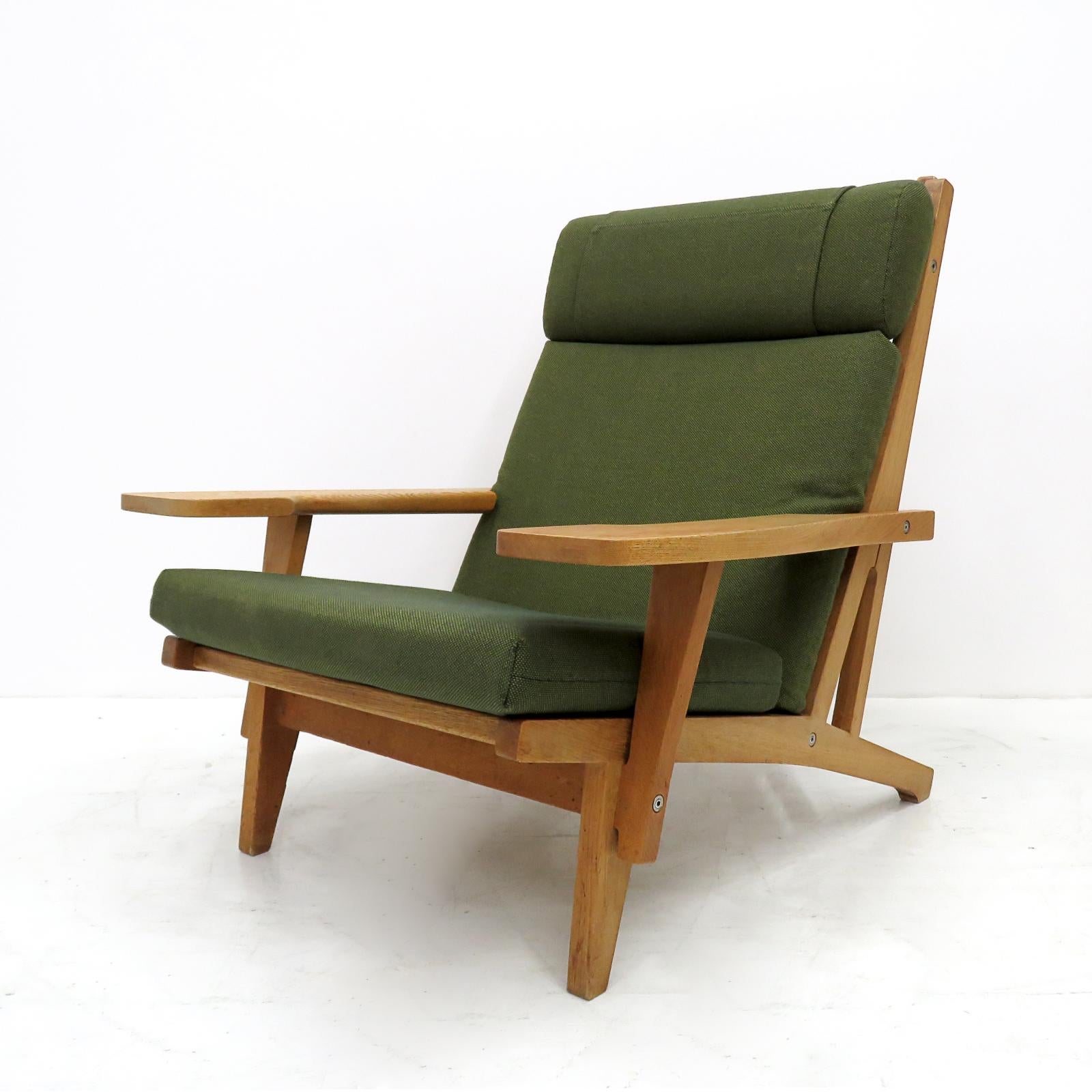 Danish Hans Wegner High Back Lounge Chair, Model GE-375, 1960
