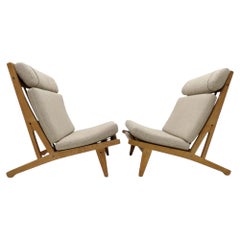 Hans Wegner High Back Lounge Chair, Model GE-375, 1960