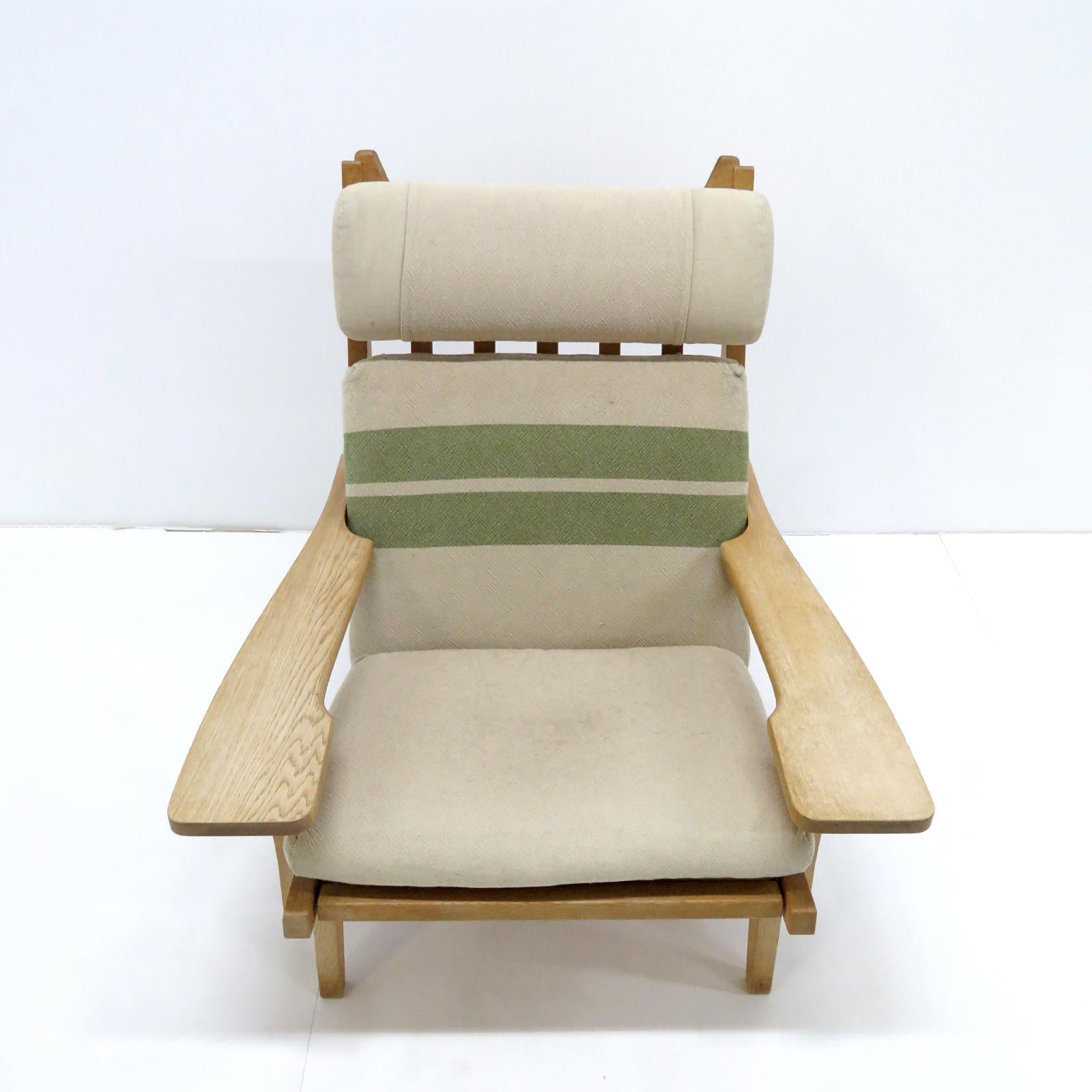 Scandinavian Modern Hans Wegner High Back Lounge Chair, Model GE-375, 1970