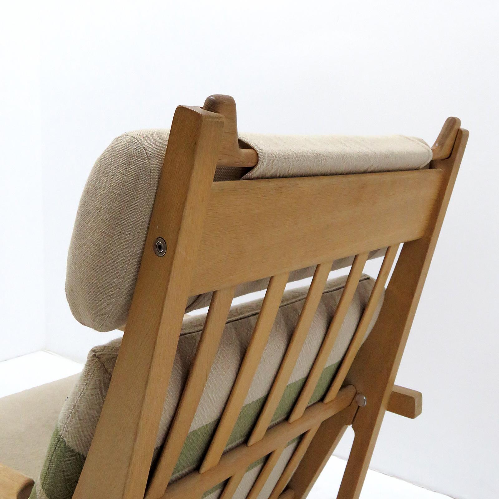 Hans Wegner High Back Lounge Chair, Model GE-375, 1970 1