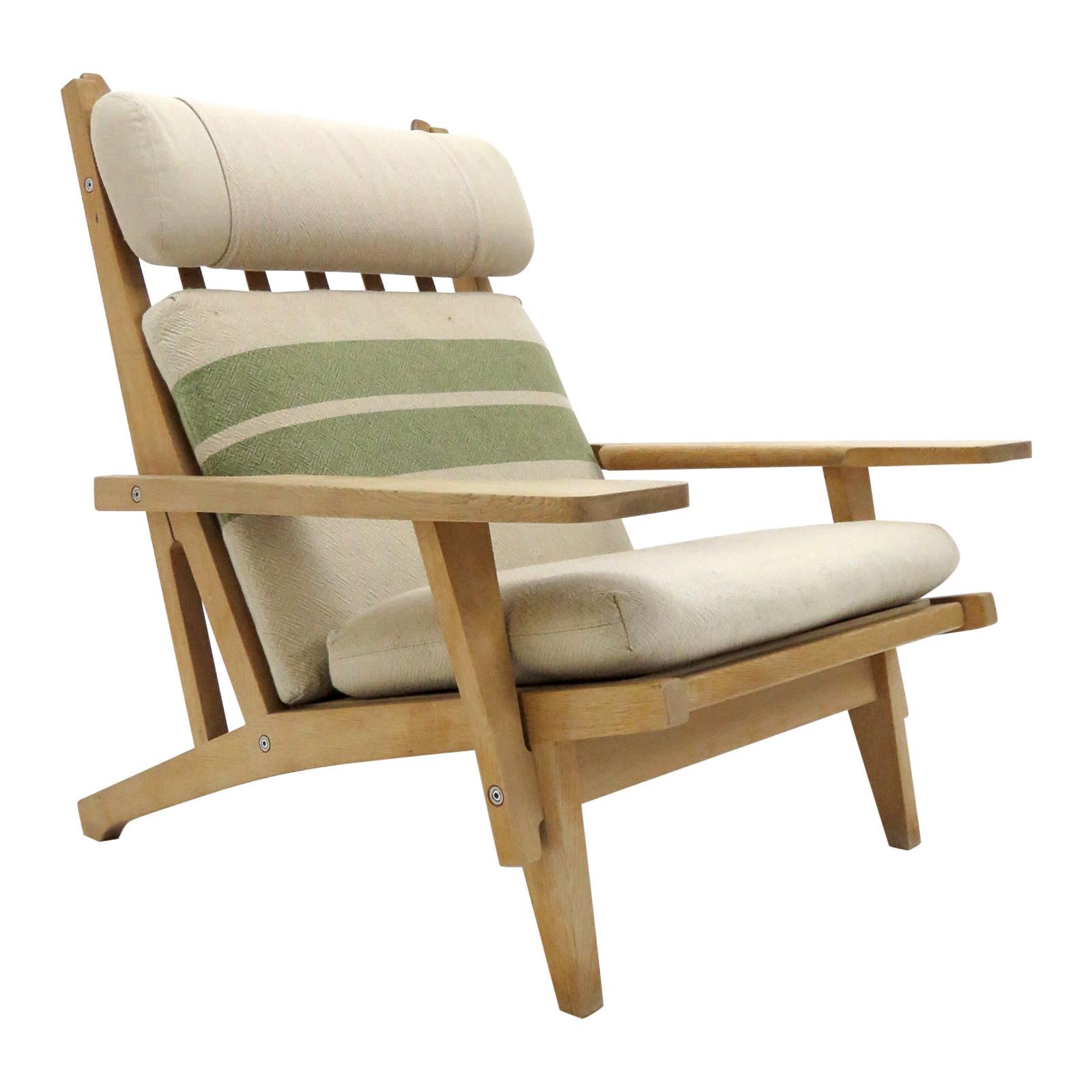 Hans Wegner High Back Lounge Chair, Model GE-375, 1970