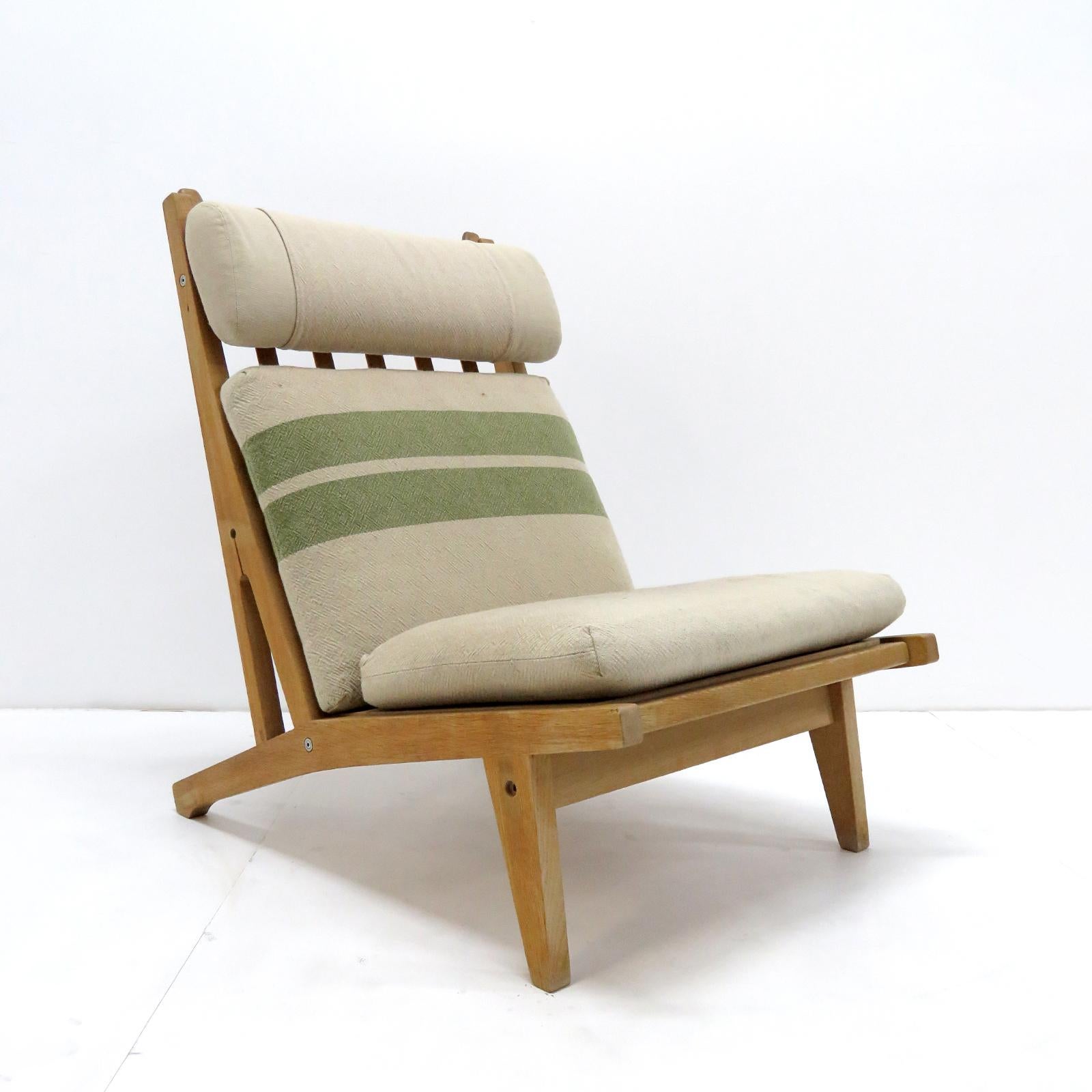 Danish Hans Wegner High Back Lounge Chair, Model GE-375