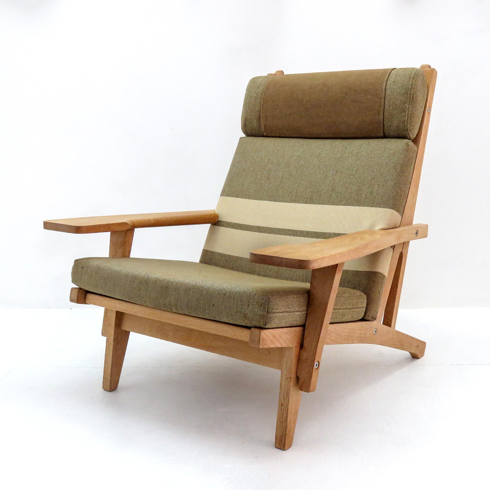 Mid-Century Modern Hans Wegner High Back Lounge Chair, Model GE-375