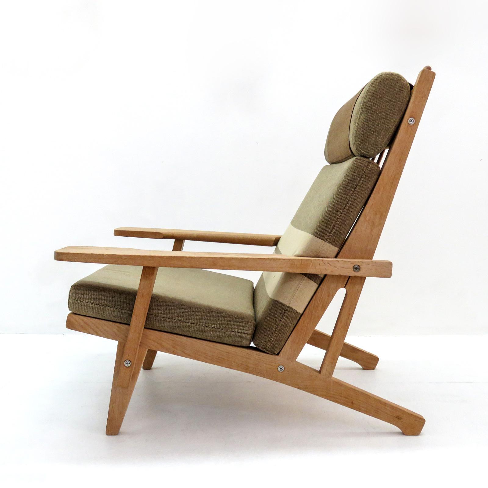 Danish Hans Wegner High Back Lounge Chair, Model GE-375
