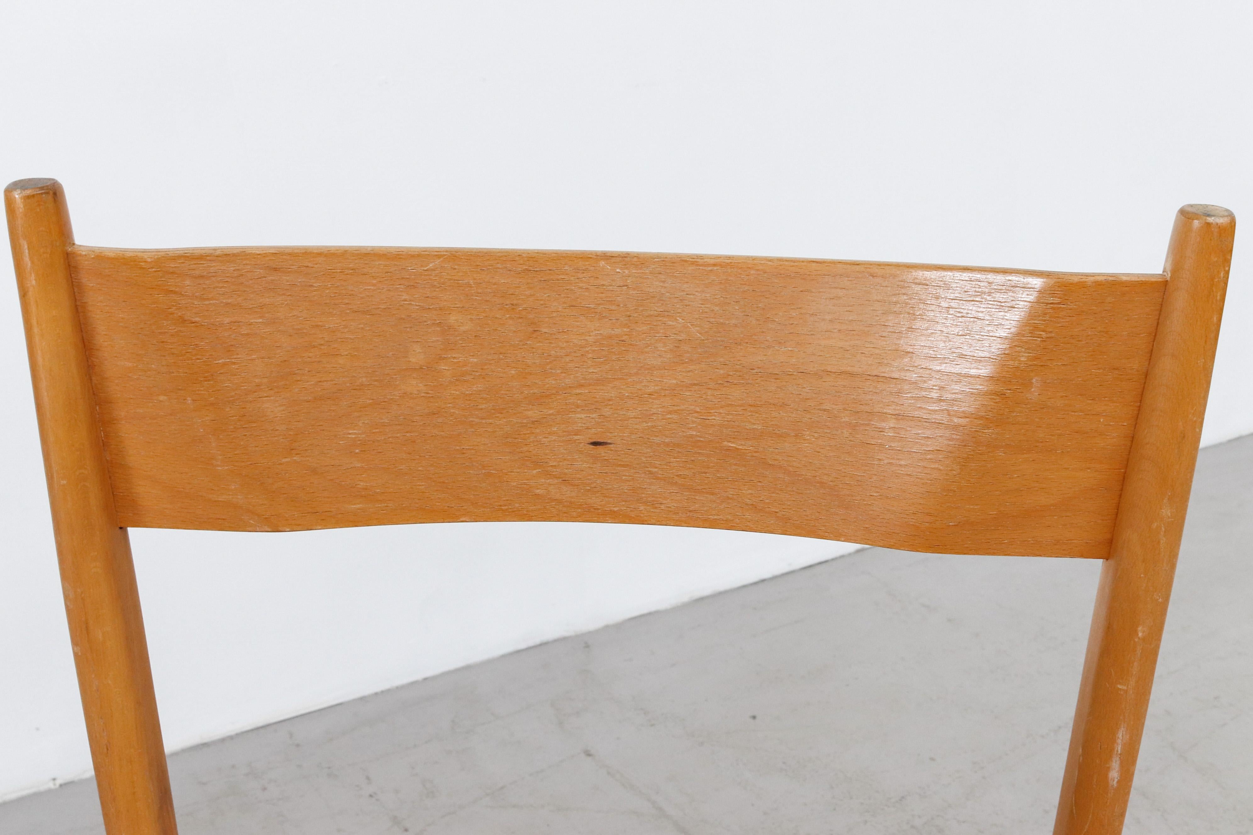 Hans Wegner Inspired Danish Blonde Dining Chairs from a Dutch Church For Sale 3