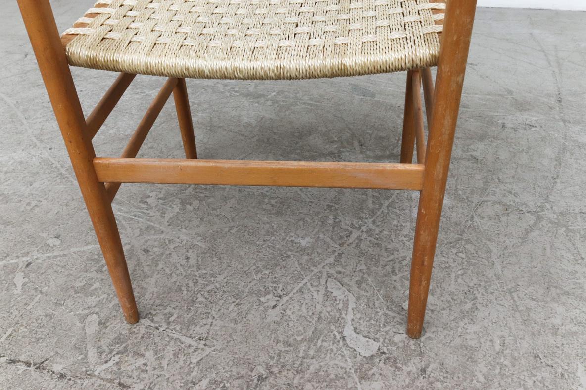 Hans Wegner Inspired Danish Blonde Dining Chairs from a Dutch Church For Sale 10
