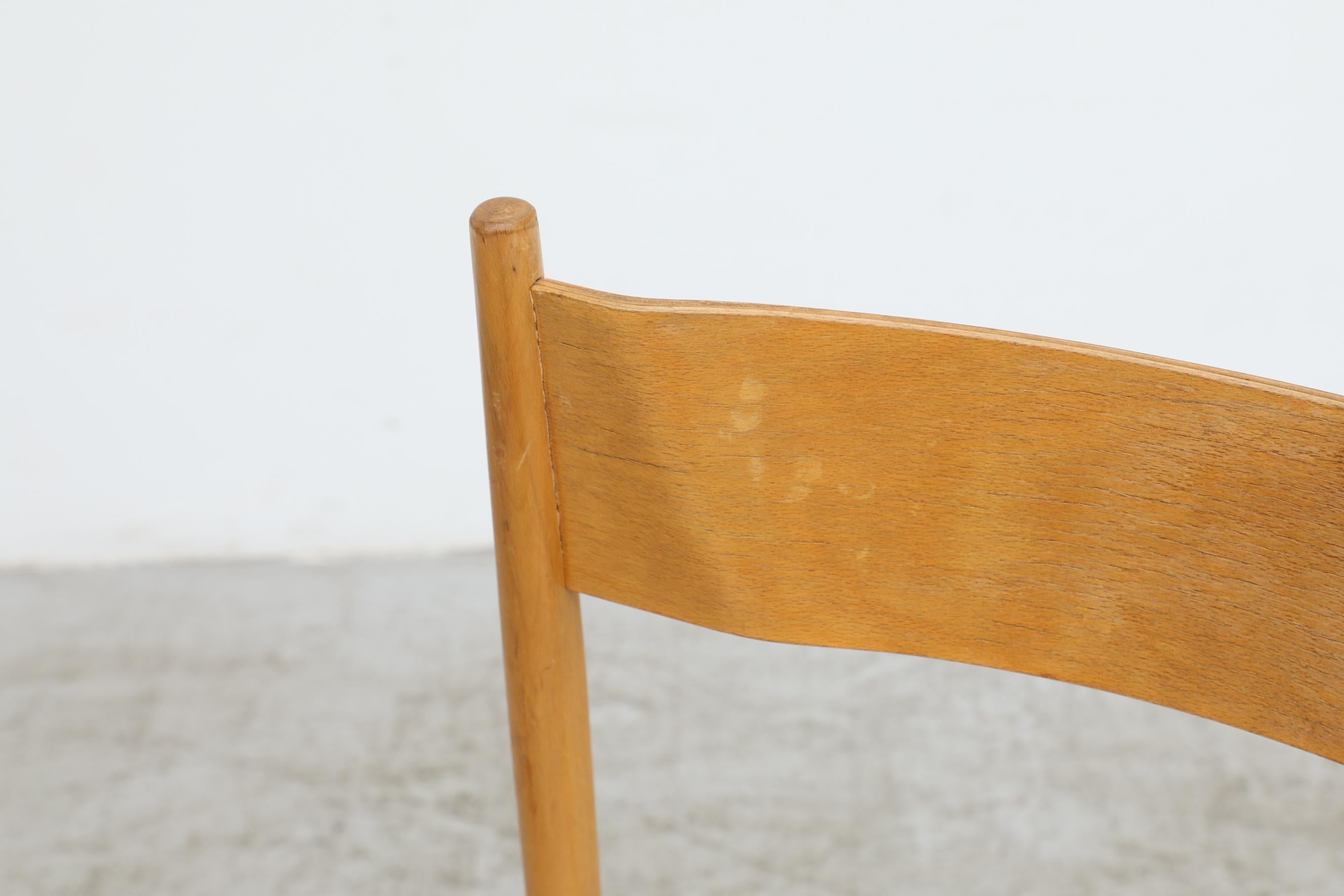 Hans Wegner inspirierte dänische blonde Esszimmerstühle mit neuen weißen Segeltuchsitzen im Angebot 5