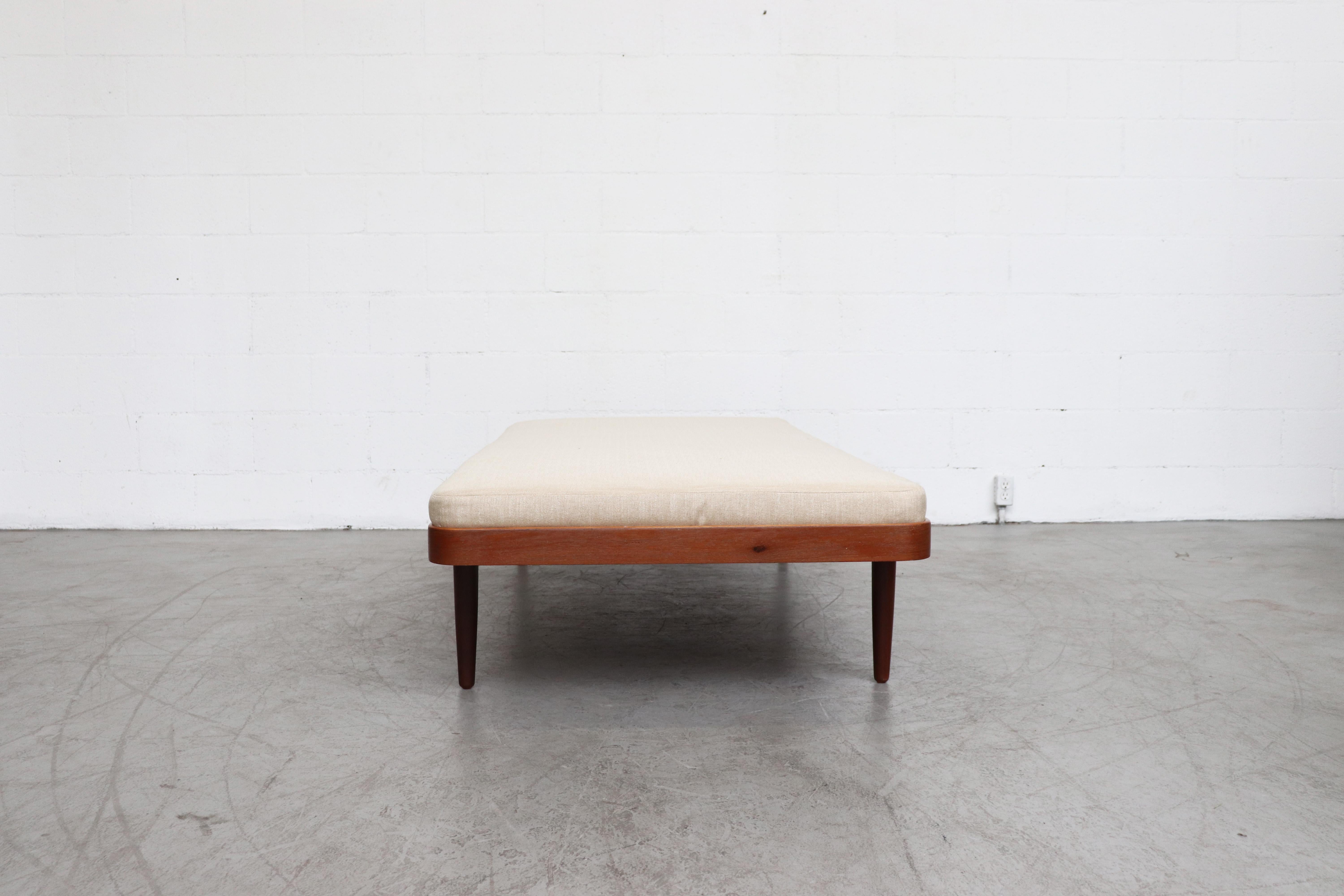 Mid-Century Modern Hans Wegner Inspired Danish Teak Day Bed with Bone Mattress