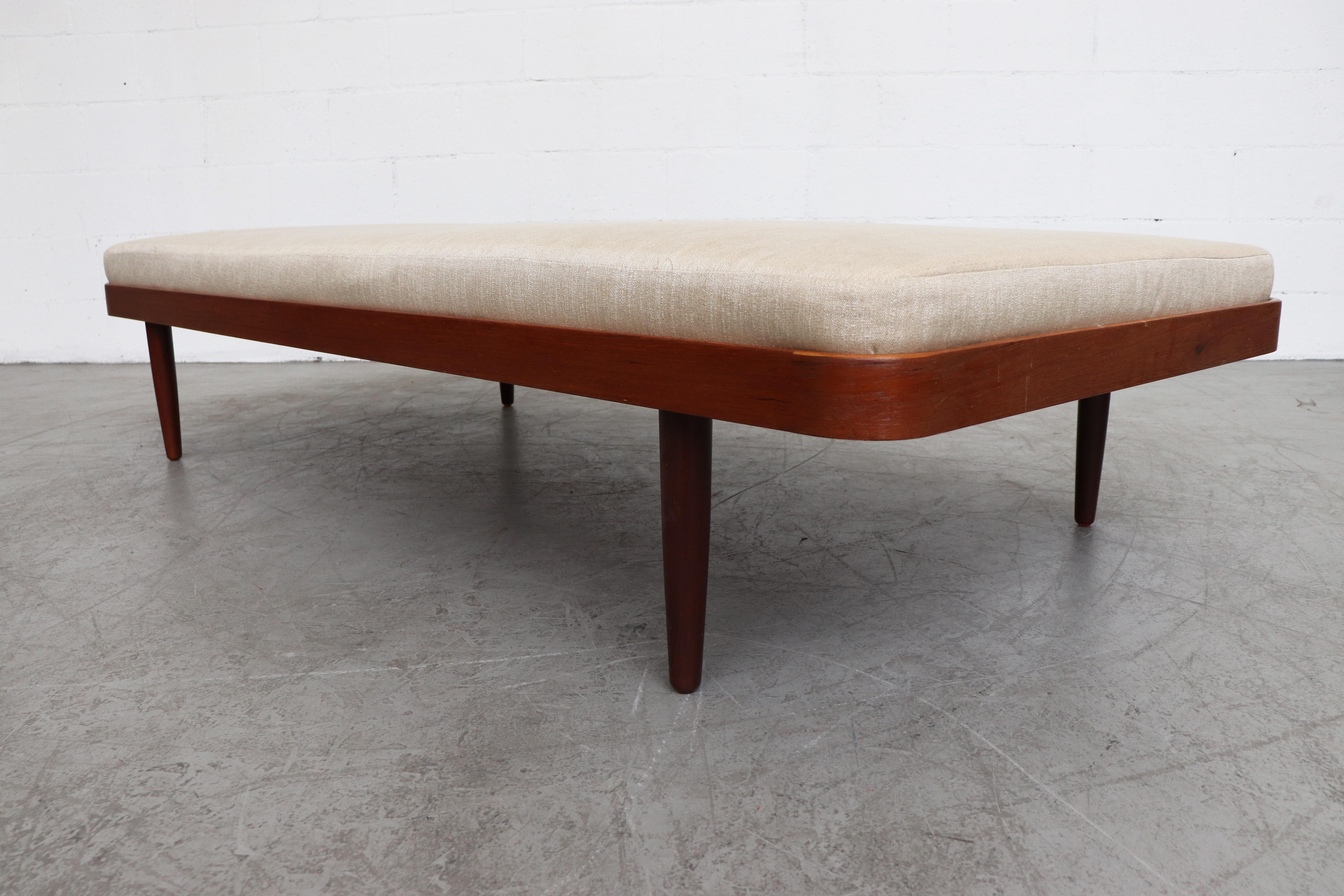 Mid-20th Century Hans Wegner Inspired Danish Teak Day Bed with Bone Mattress