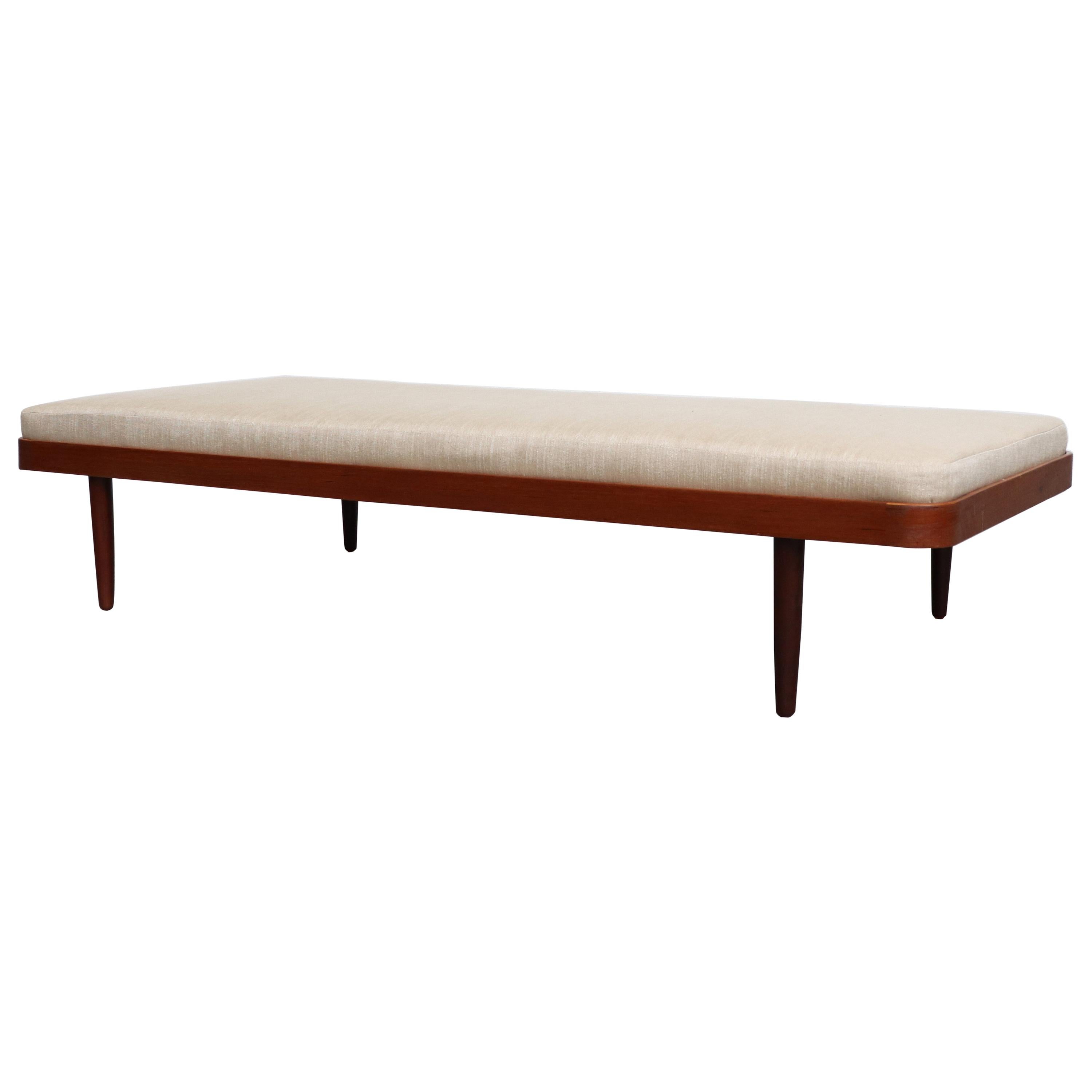 Hans Wegner Inspired Danish Teak Day Bed with Bone Mattress