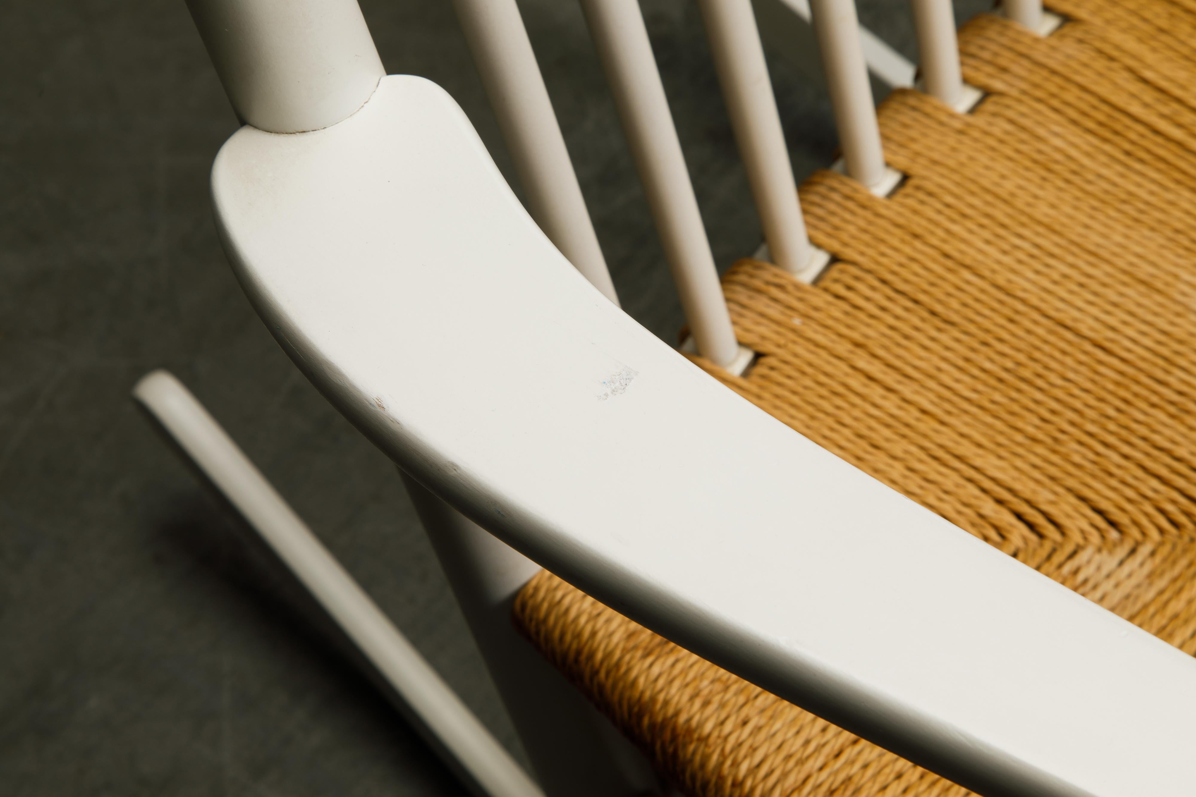 Hans Wegner 'J-16' Rocking Chair for Fredericia, Signed & Dated 5