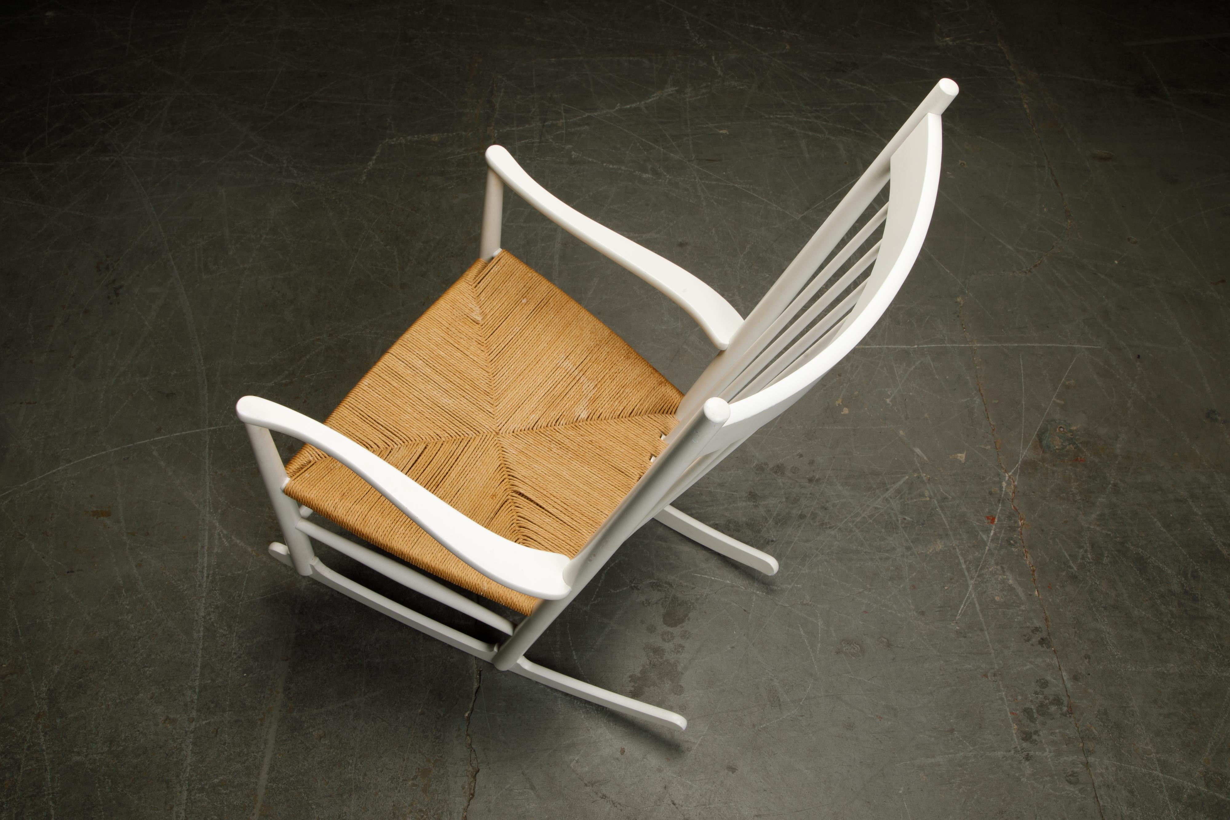 Hans Wegner 'J-16' Rocking Chair for Fredericia, Signed & Dated 9