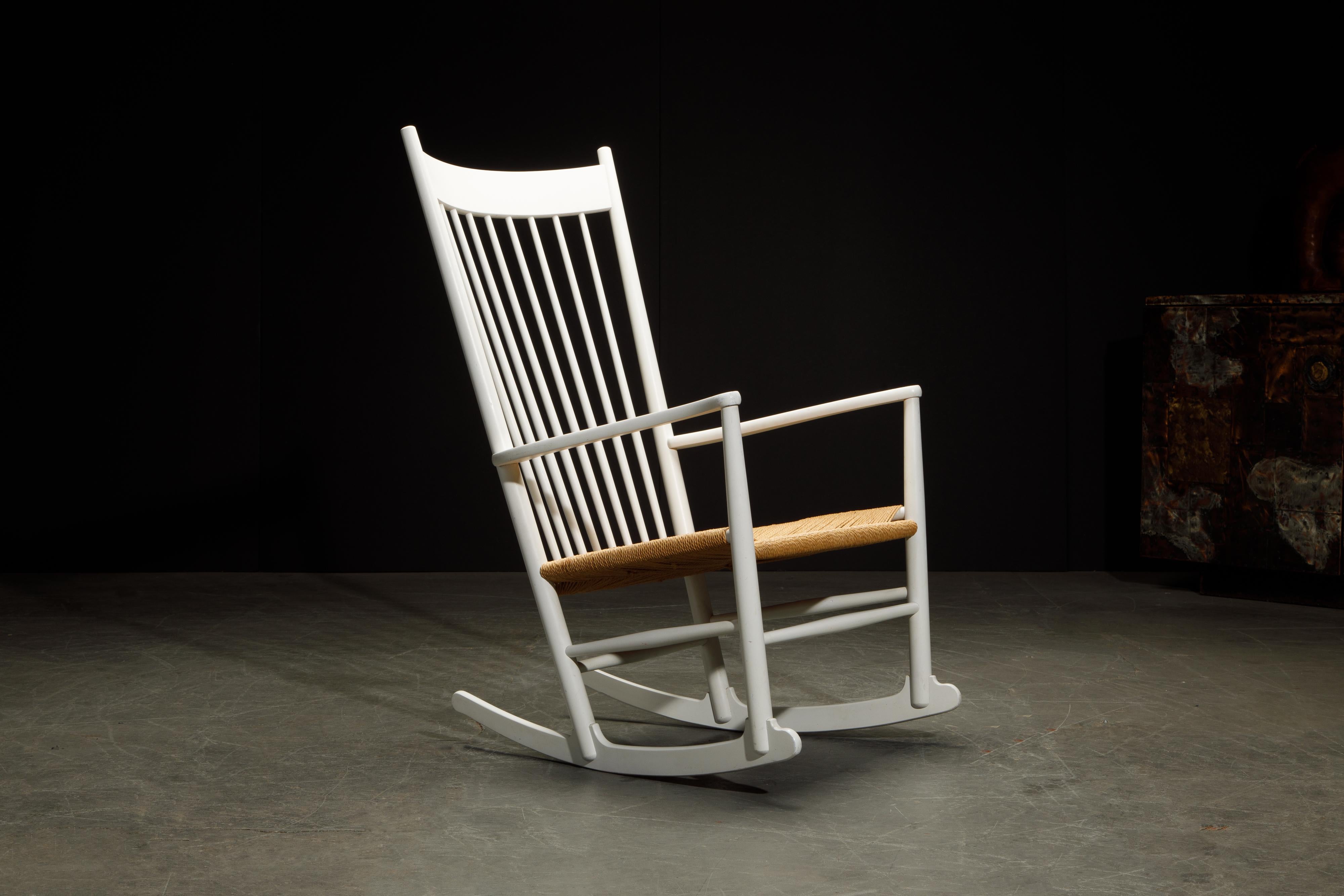 Danish Hans Wegner 'J-16' Rocking Chair for Fredericia, Signed & Dated