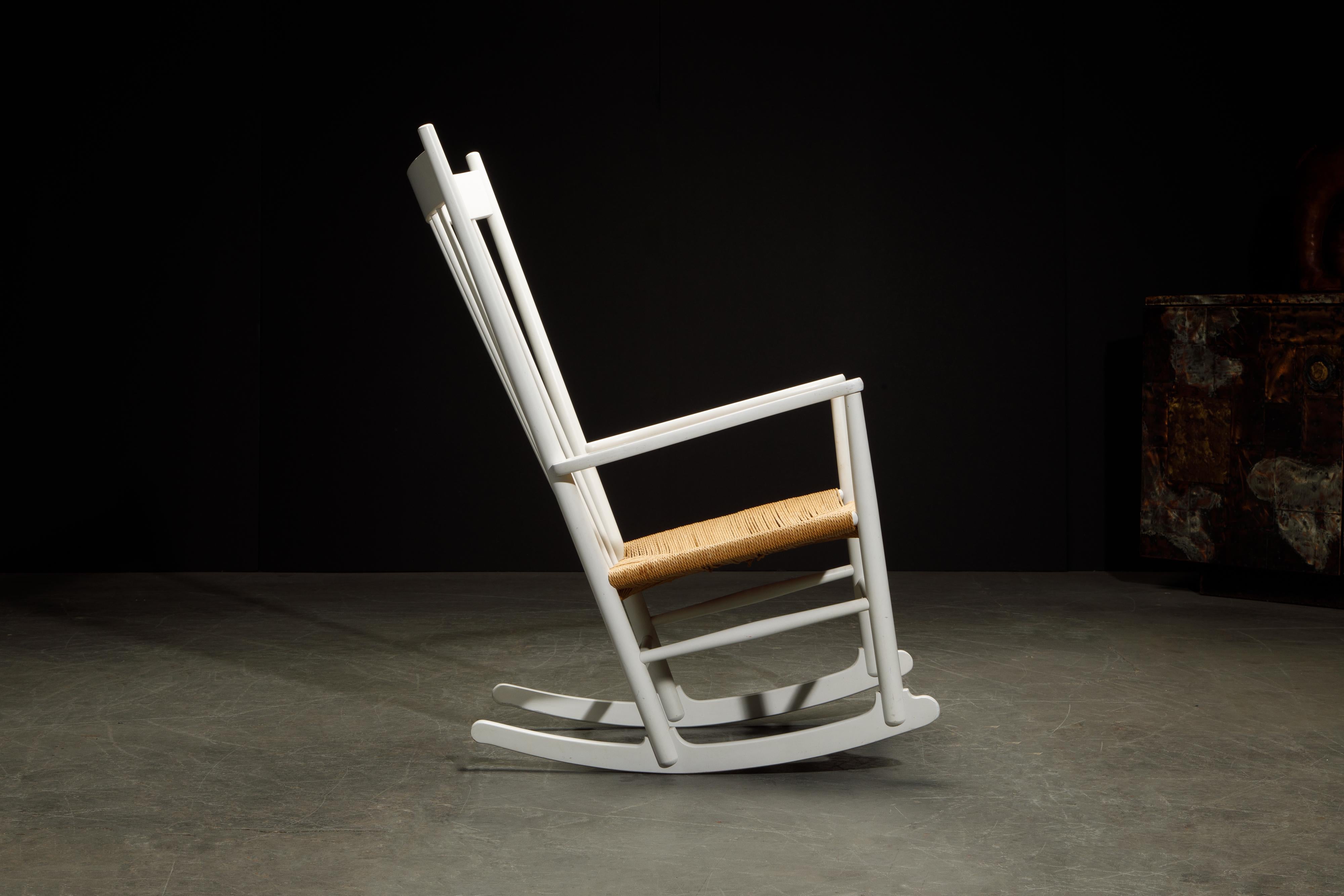 Hans Wegner 'J-16' Rocking Chair for Fredericia, Signed & Dated In Good Condition In Los Angeles, CA