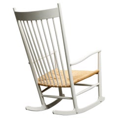 Vintage Hans Wegner 'J-16' Rocking Chair for Fredericia, Signed & Dated