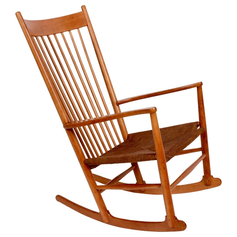 Hans Wegner J16 Beech Rocking Chair, circa 1950 For Sale at 1stDibs | 1950 rocking  chair, second hand rocking chair, hans wegner j16 rocking chair