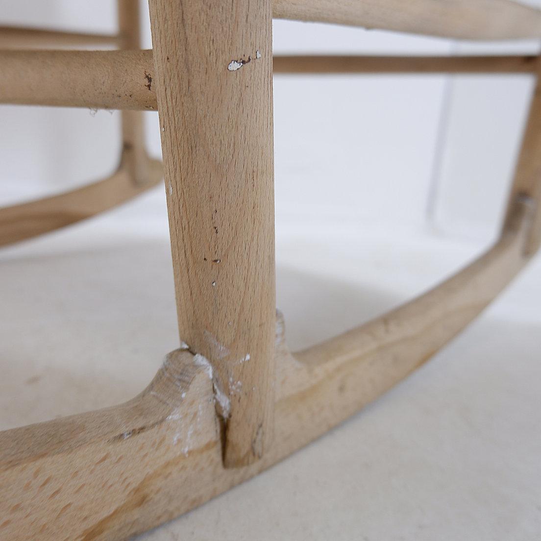Legno Sedia a dondolo Hans Wegner J16 di Kvist Mobler A/S, Danimarca 1970 in vendita
