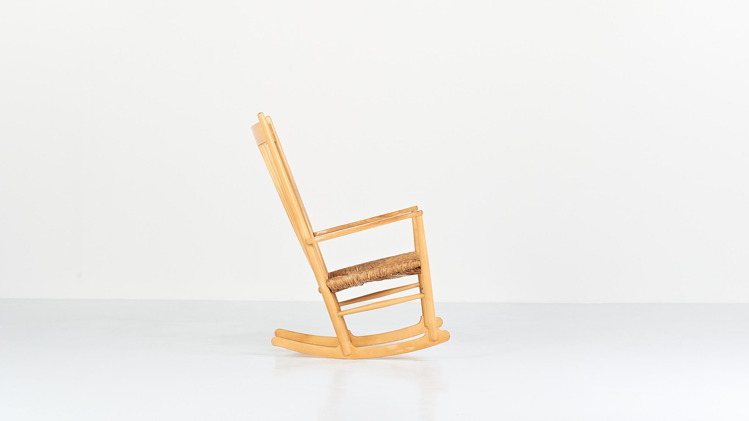 Scandinavian Modern Hans Wegner, J16 Rocking Chair for FDB Møbler, circa 1950