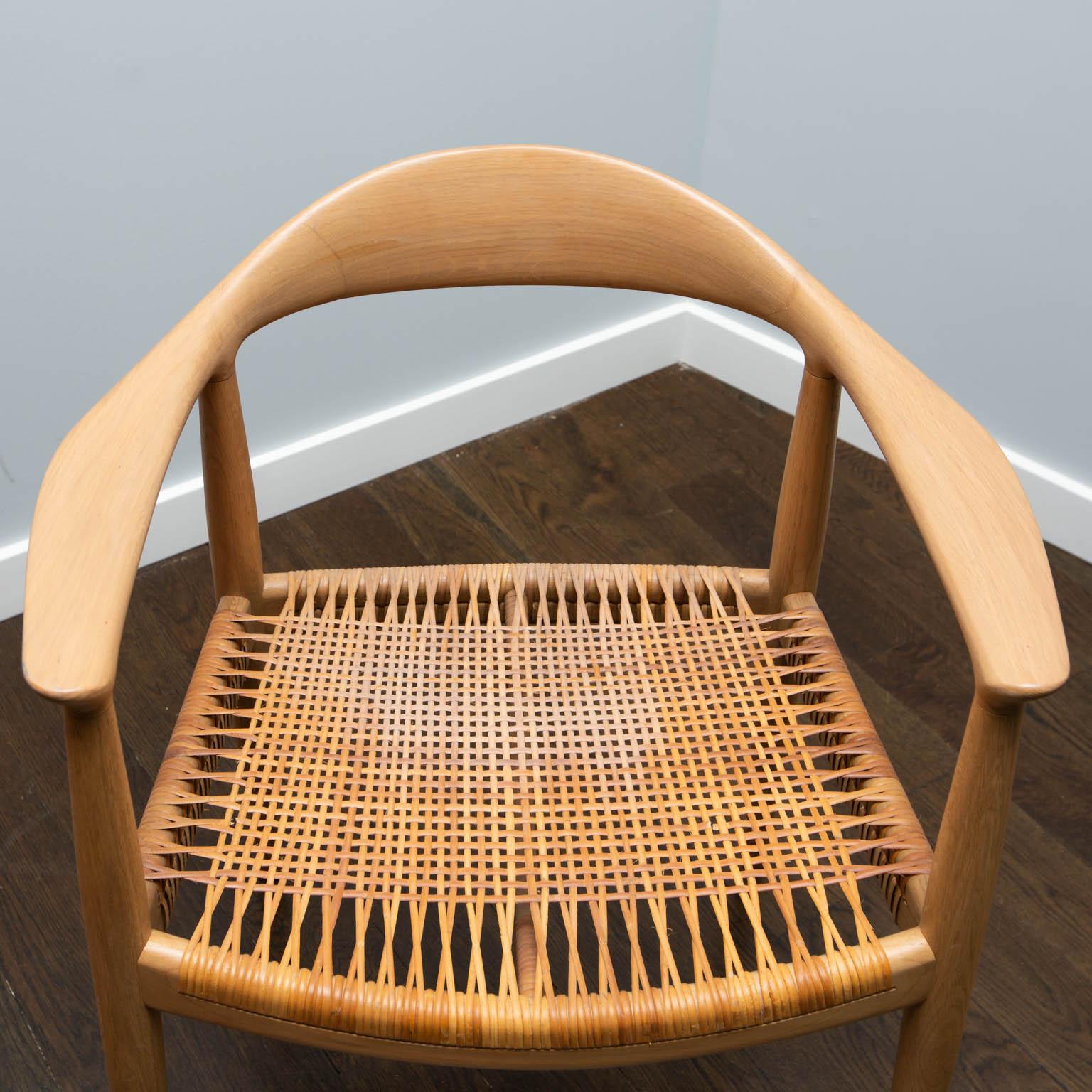 Hans Wegner JH 501 Armchair with Caned Seat from 1950s 3