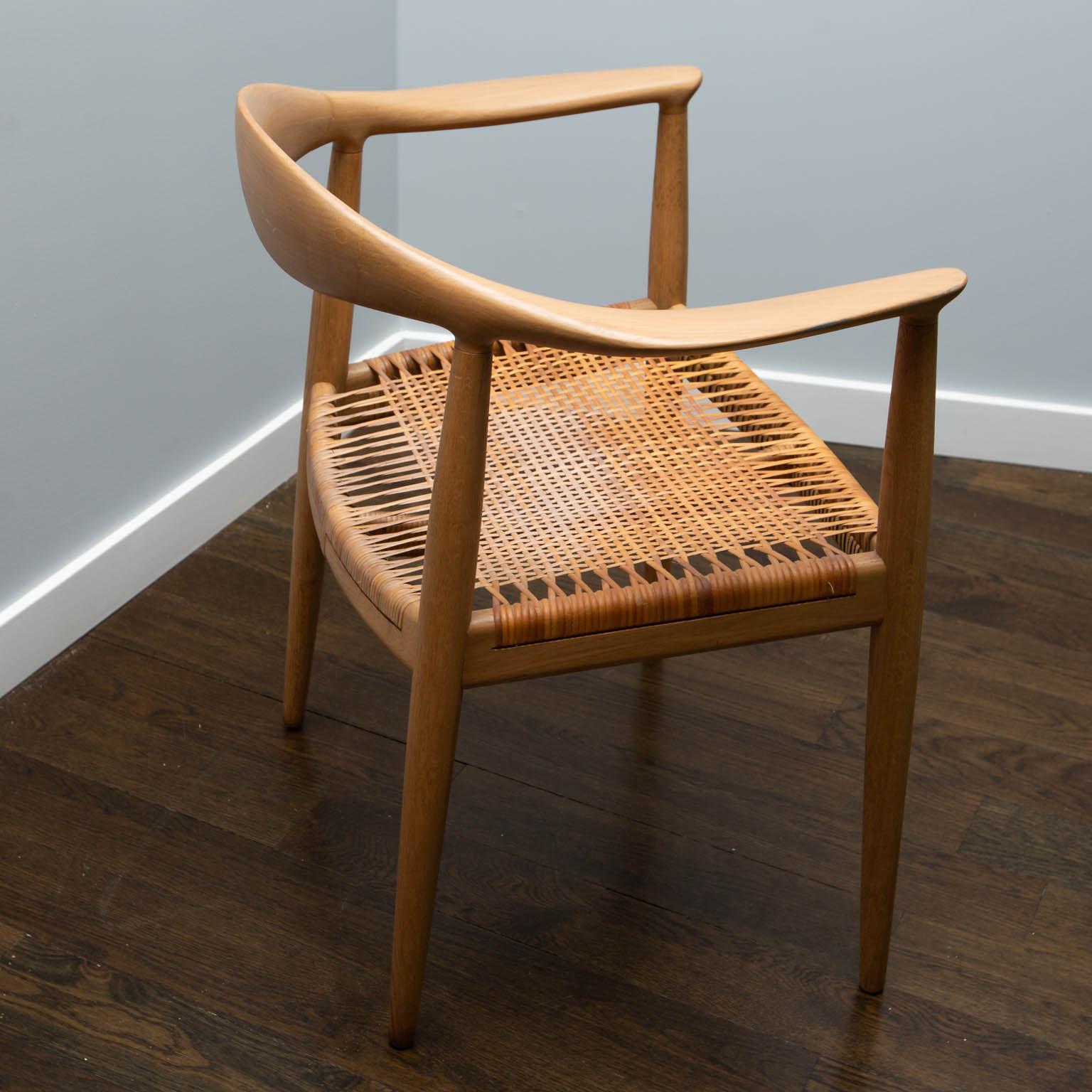 Danish Hans Wegner JH 501 Armchair with Caned Seat from 1950s