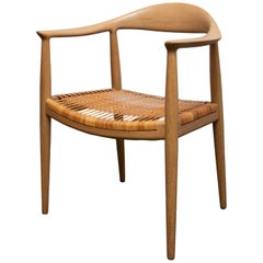 Hans Wegner JH 501 Armchair with Caned Seat from 1950s