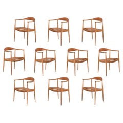 Vintage Hans Wegner JH-501 Dining Chair, Set of Ten