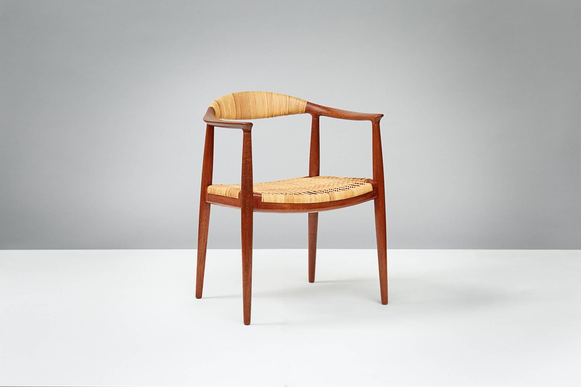 Hans Wegner

JH-501 'The Chair', 1949

Wegner's most iconic design, variously referred to as the 'Round Chair' or simply 'The Chair'. This first iteration of his seminal design featured a woven seat and back which was discarded for later