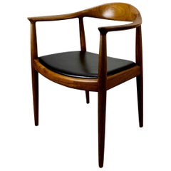 Hans Wegner JH-503 Armchair in Teak and Leather by Johannes Hansen