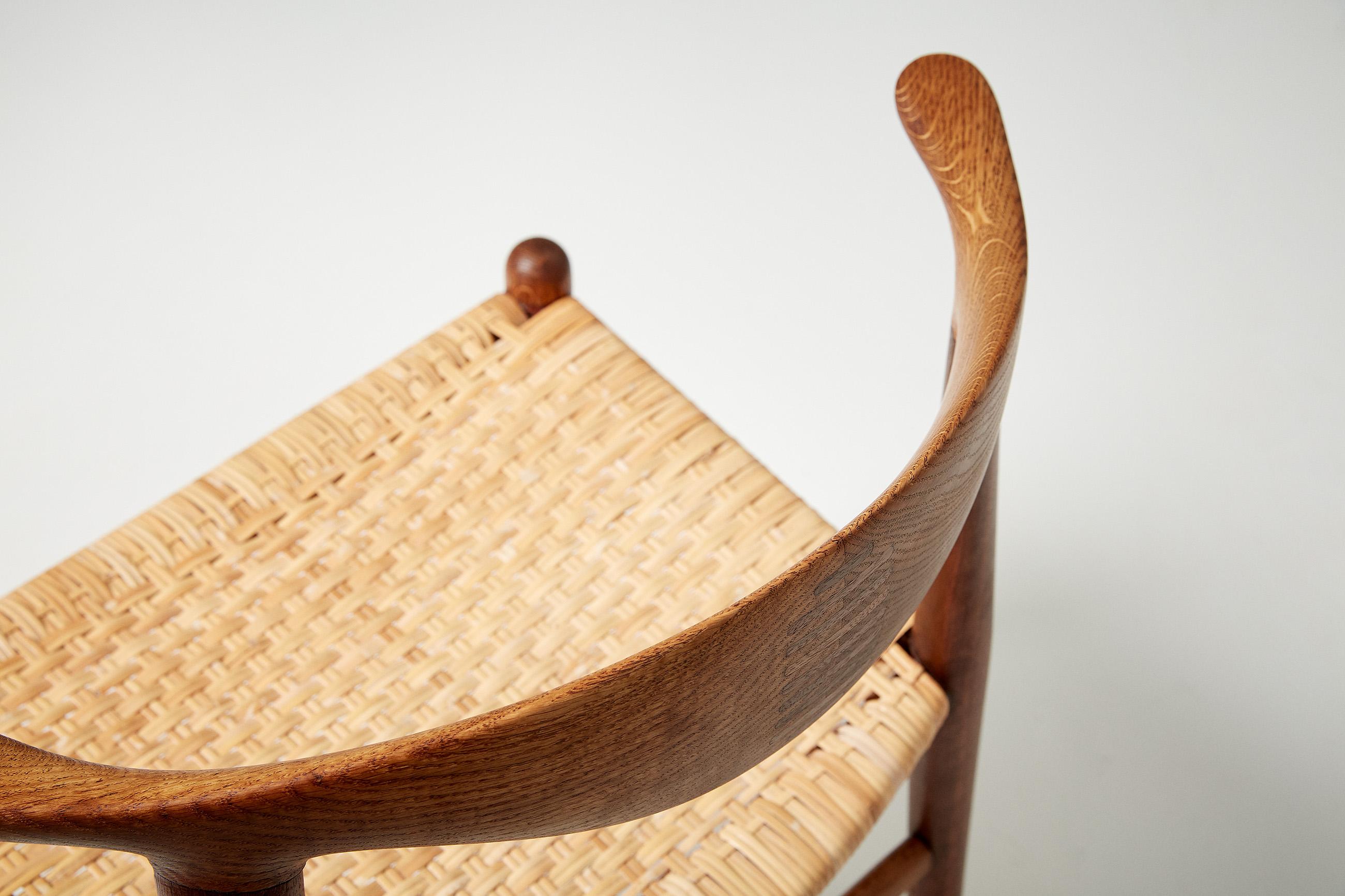 Hans Wegner JH-505 Cow Horn Chair, Oak 5