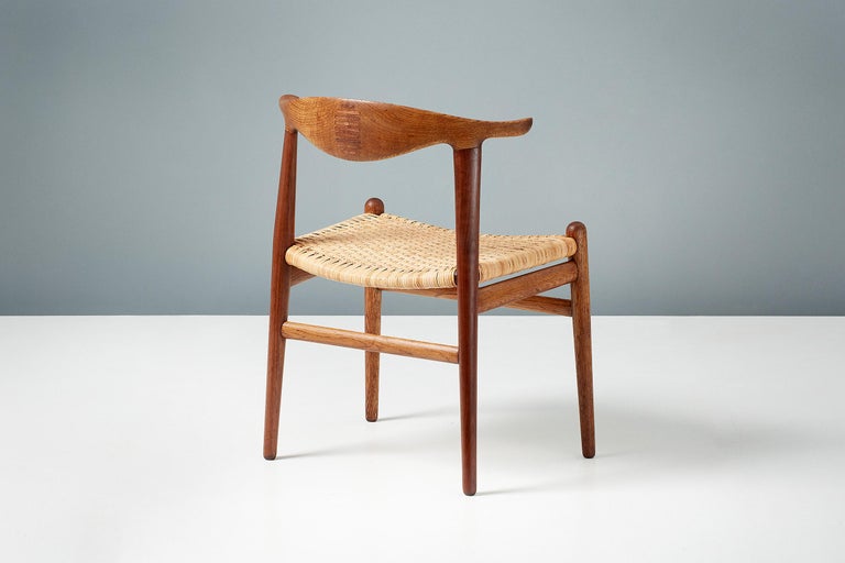 Hans Wegner JH-505 Cow Horn Chair, Oak For Sale 2
