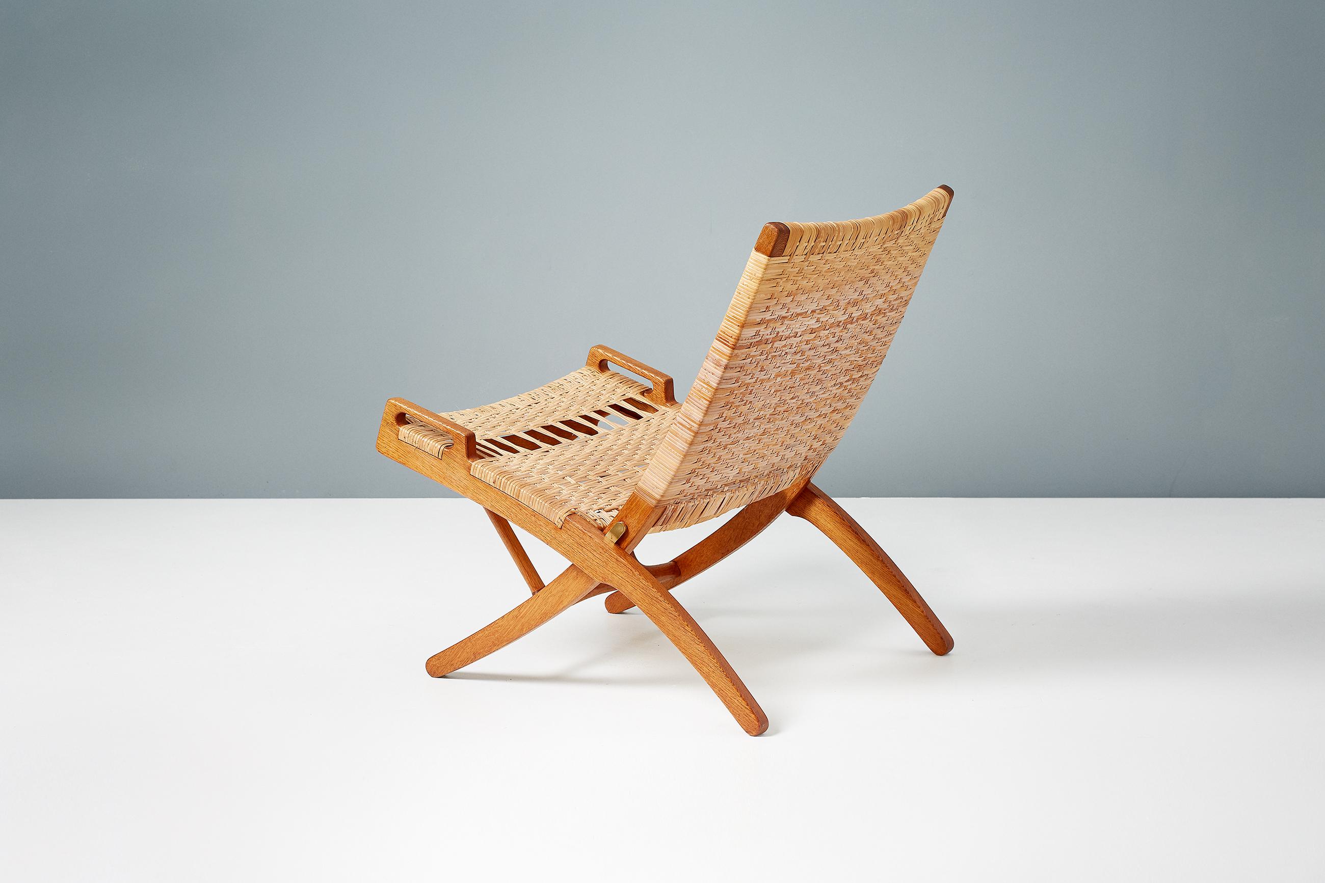 Scandinavian Modern Hans Wegner JH-512 Oak Folding Chair, c. 1950s For Sale